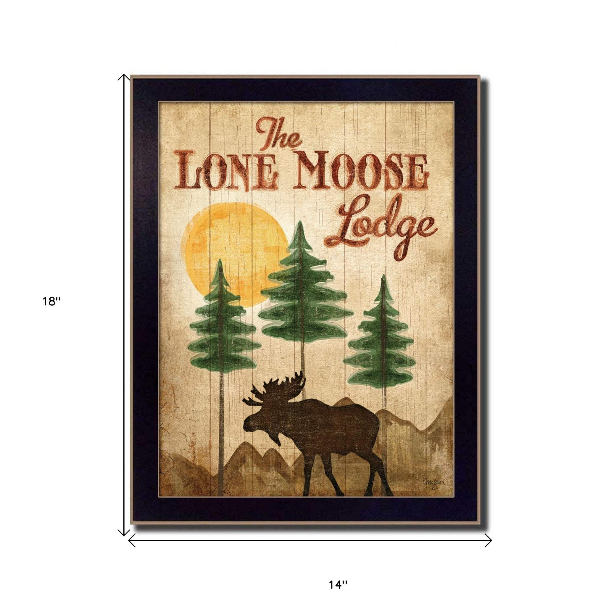 Lone Moose 2 Black Framed Print Wall Art - Image 6