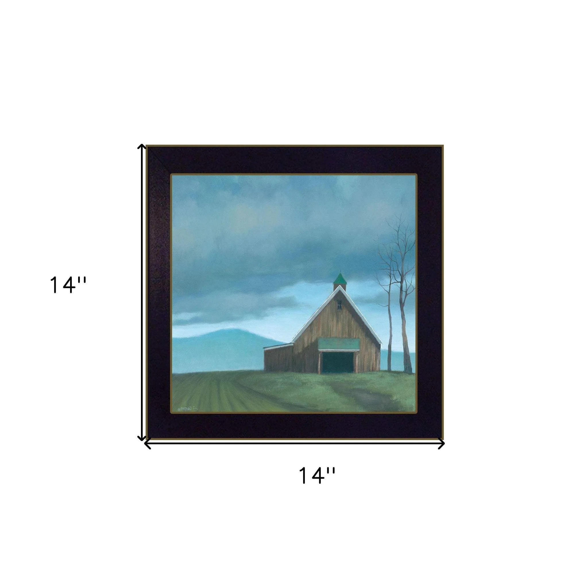 Lonesome Barn 2 Black Framed Print Wall Art - Image 6