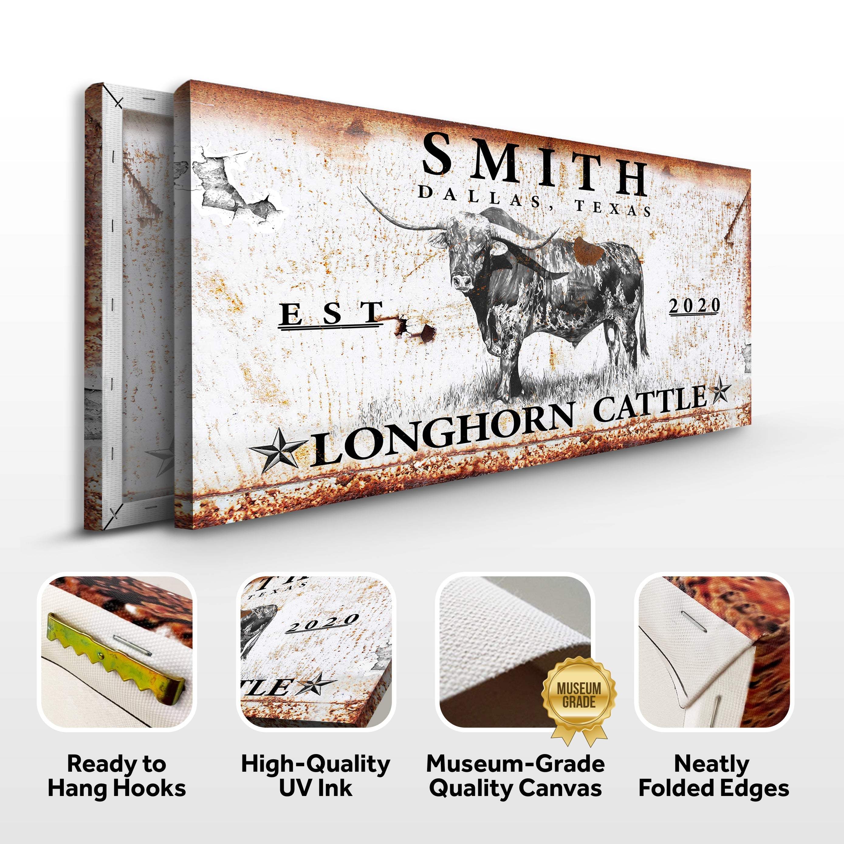Longhorn Rustic Cattle Sign III - Image 4