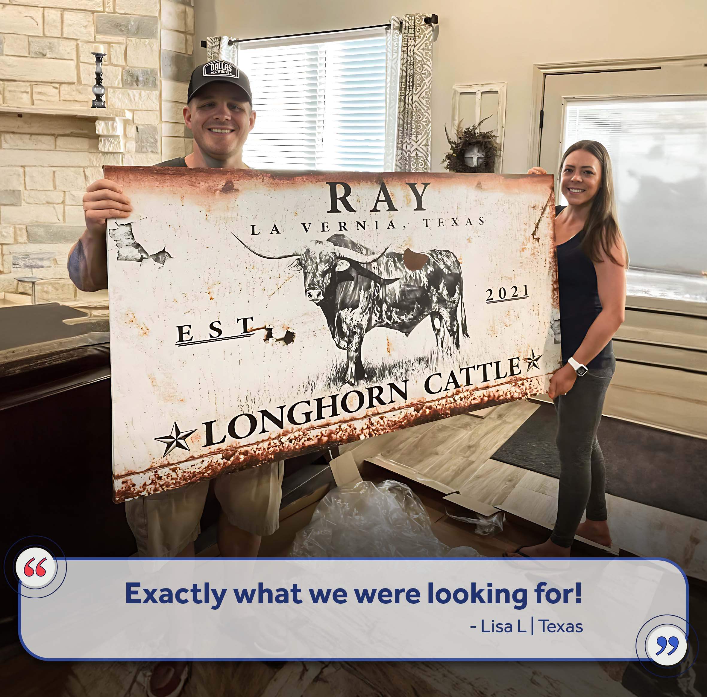 Longhorn Rustic Cattle Sign III - Image 7
