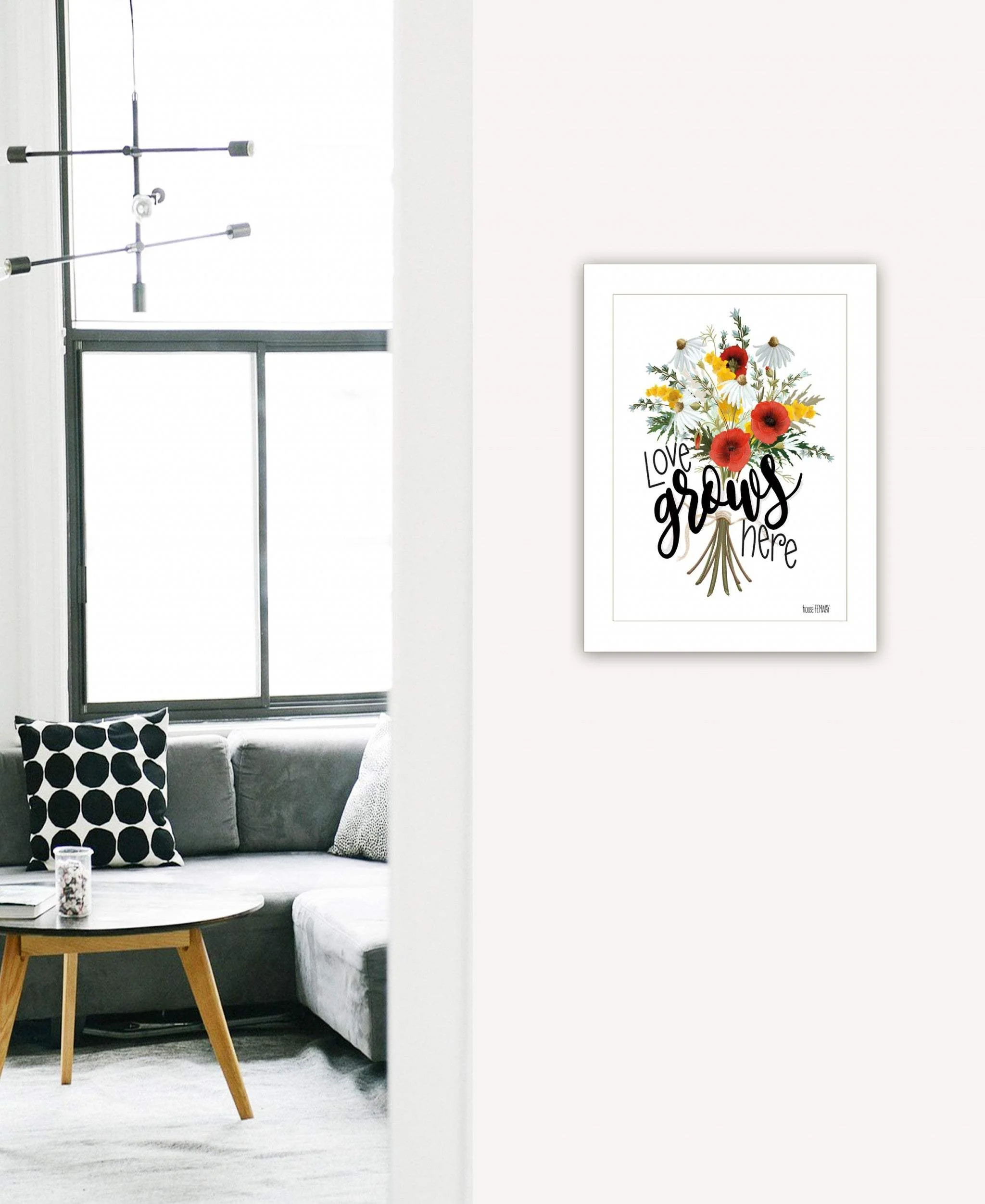 Love Grows Here 2 White Framed Print Wall Art - Image 4