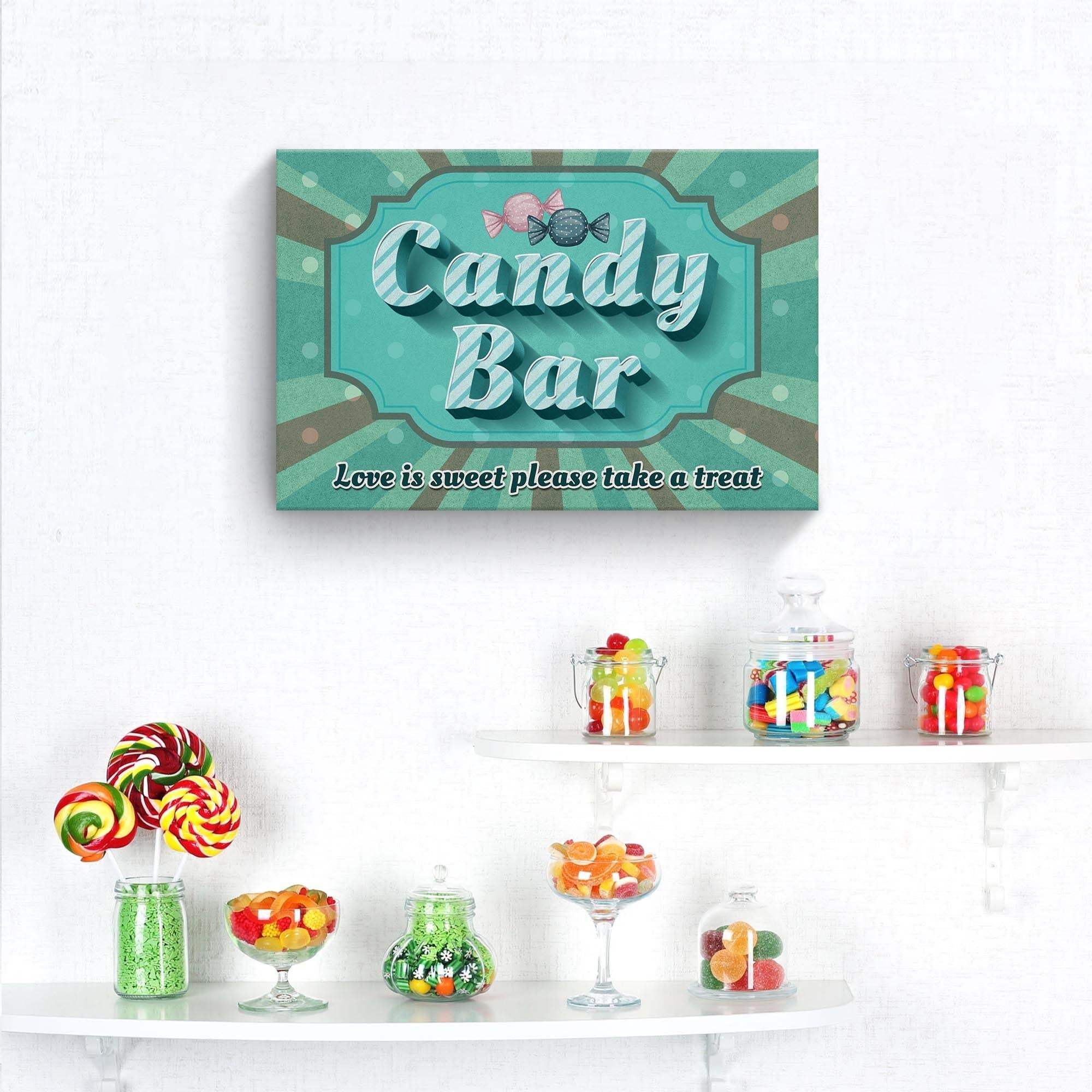 Love Is Sweet Take A Treat Candy Bar Sign III - Image 2