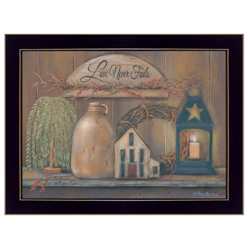Love Never Fails 4 Black Framed Print Wall Art - Image 2