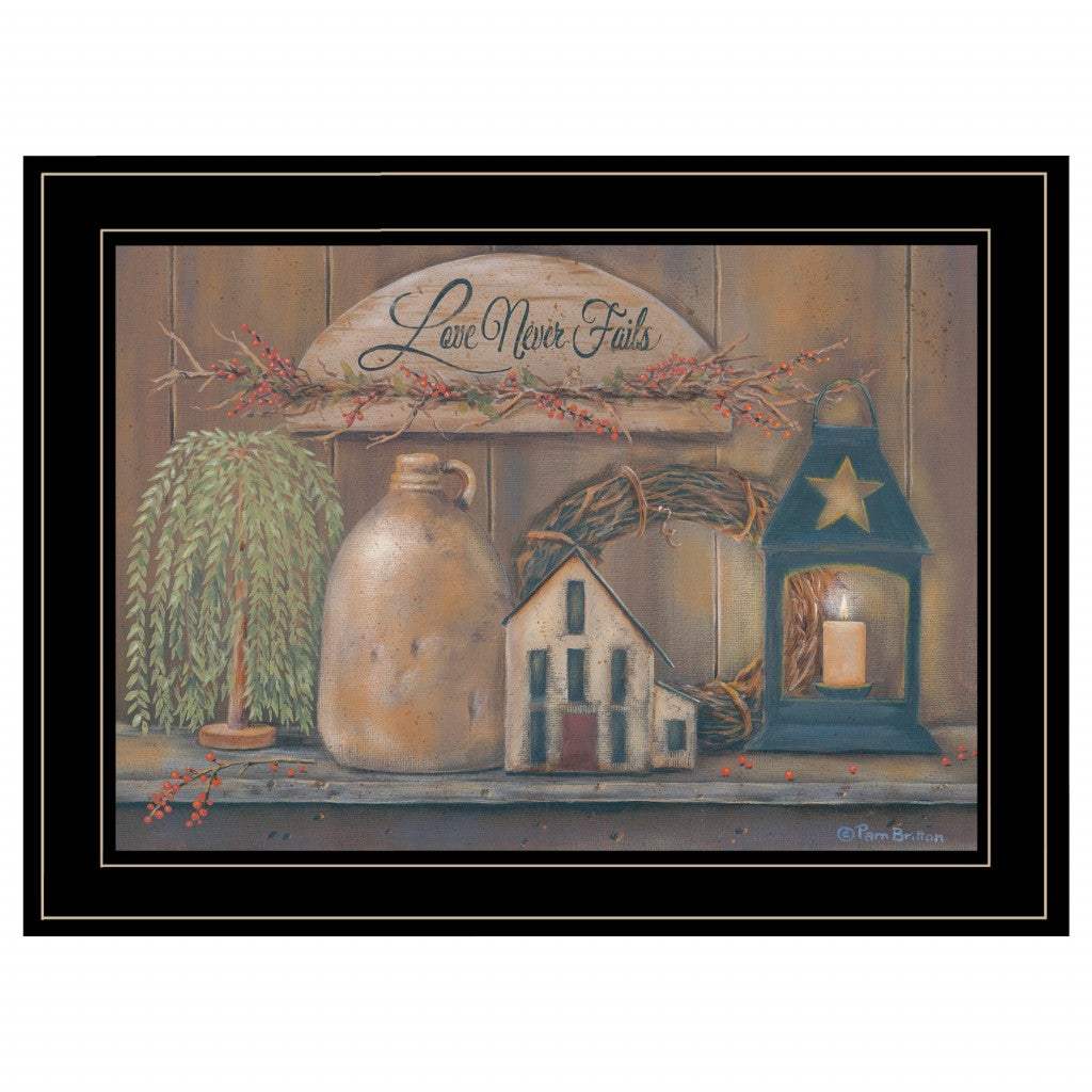 Love Never Fails 6 Black Framed Print Wall Art - Image 2