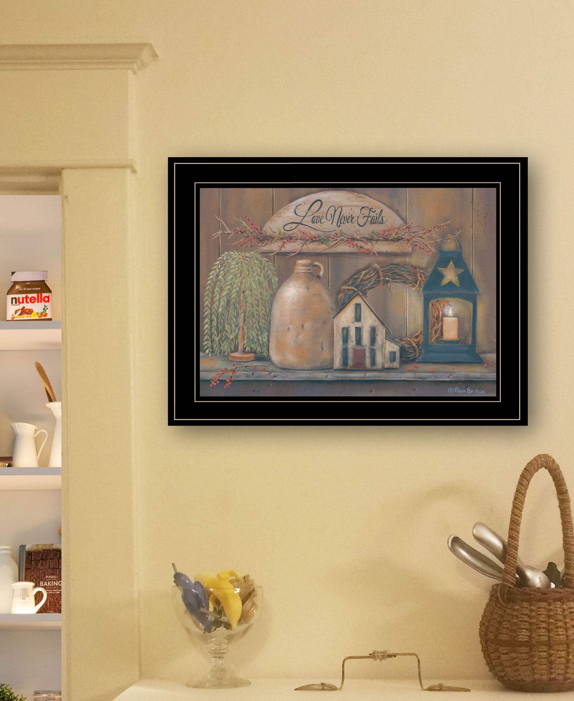 Love Never Fails 6 Black Framed Print Wall Art - Image 4