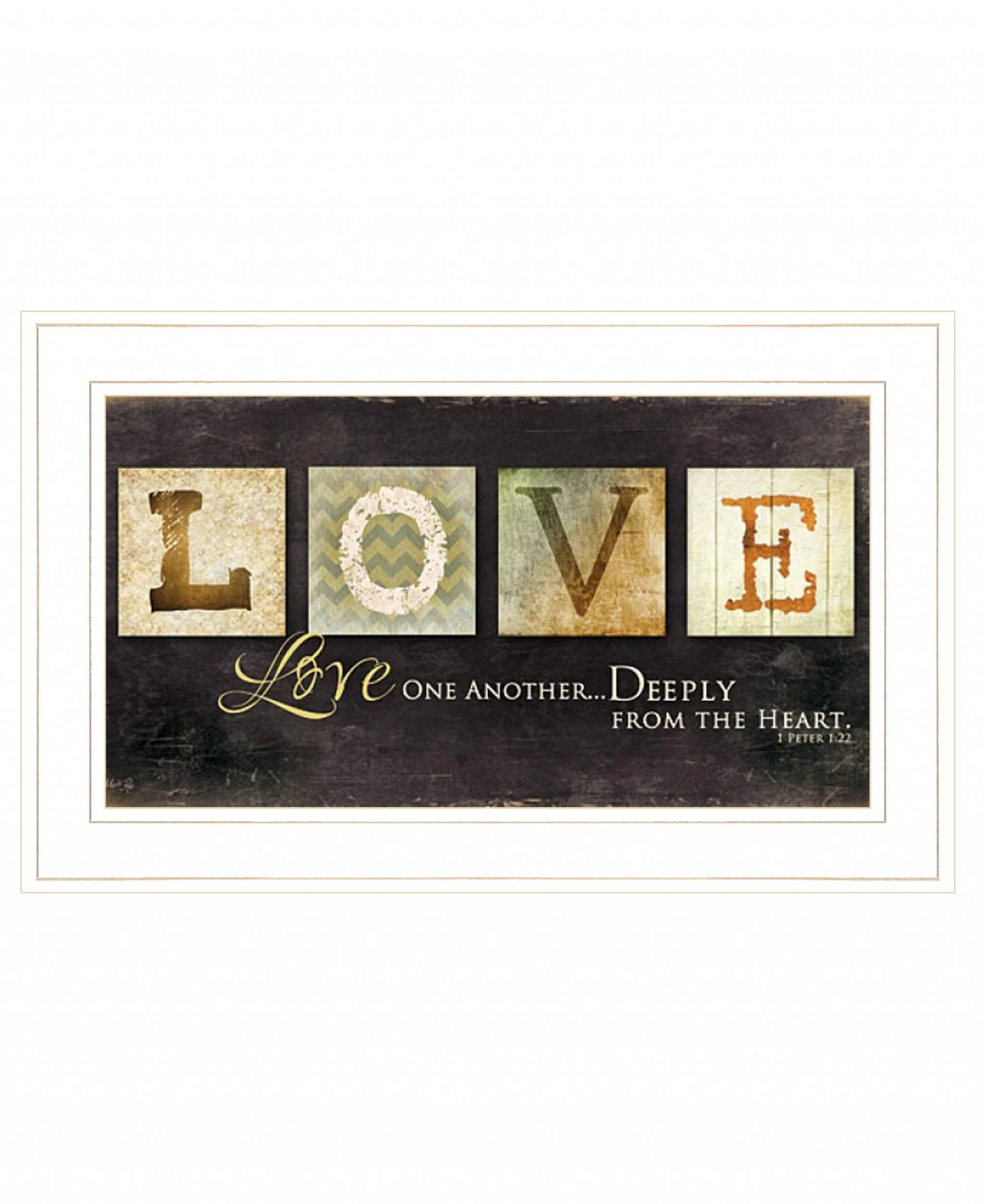 Love One Another 1 White Framed Print Wall Art - Image 2