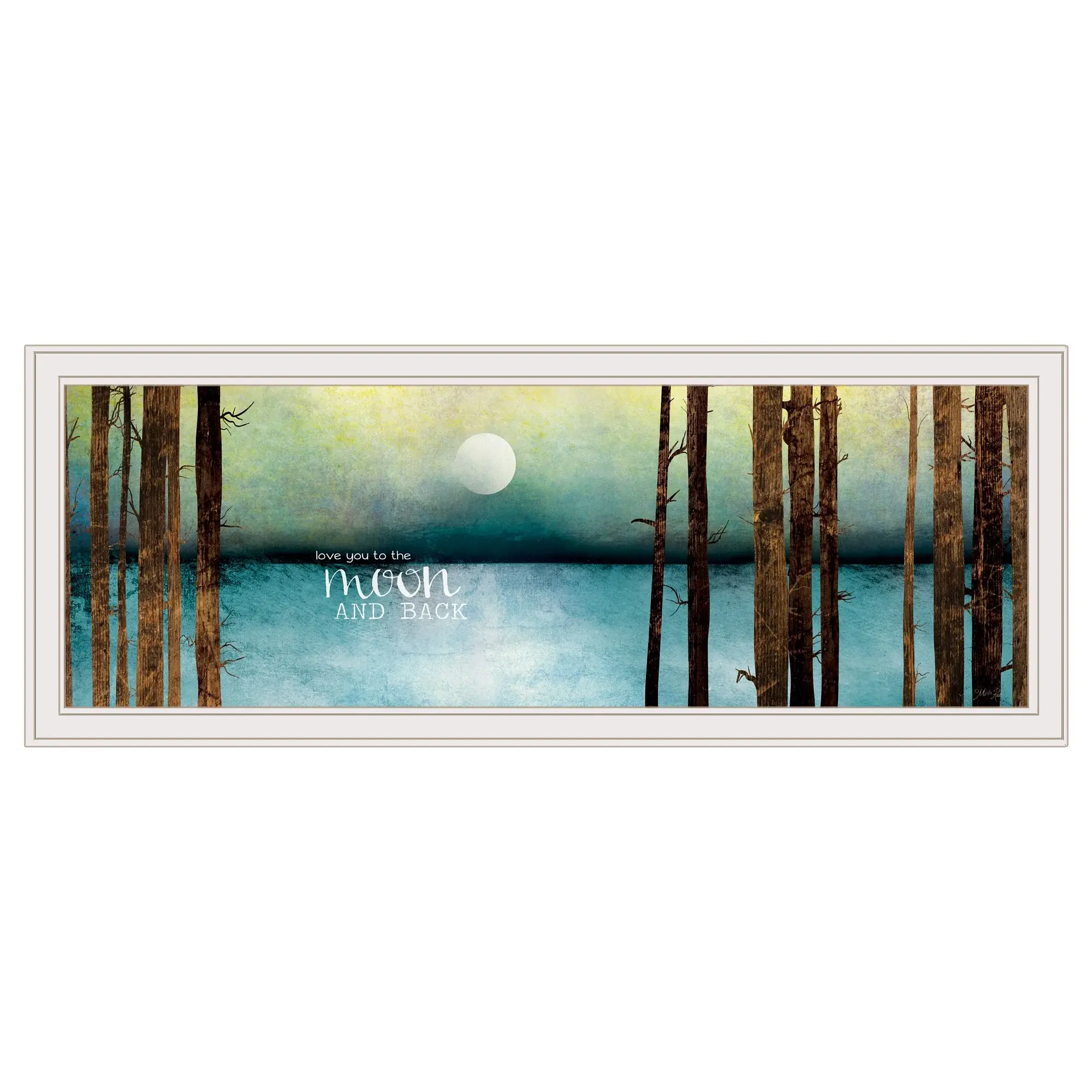 Love You to the Moon and Back 3 White Framed Print Wall Art - Image 2