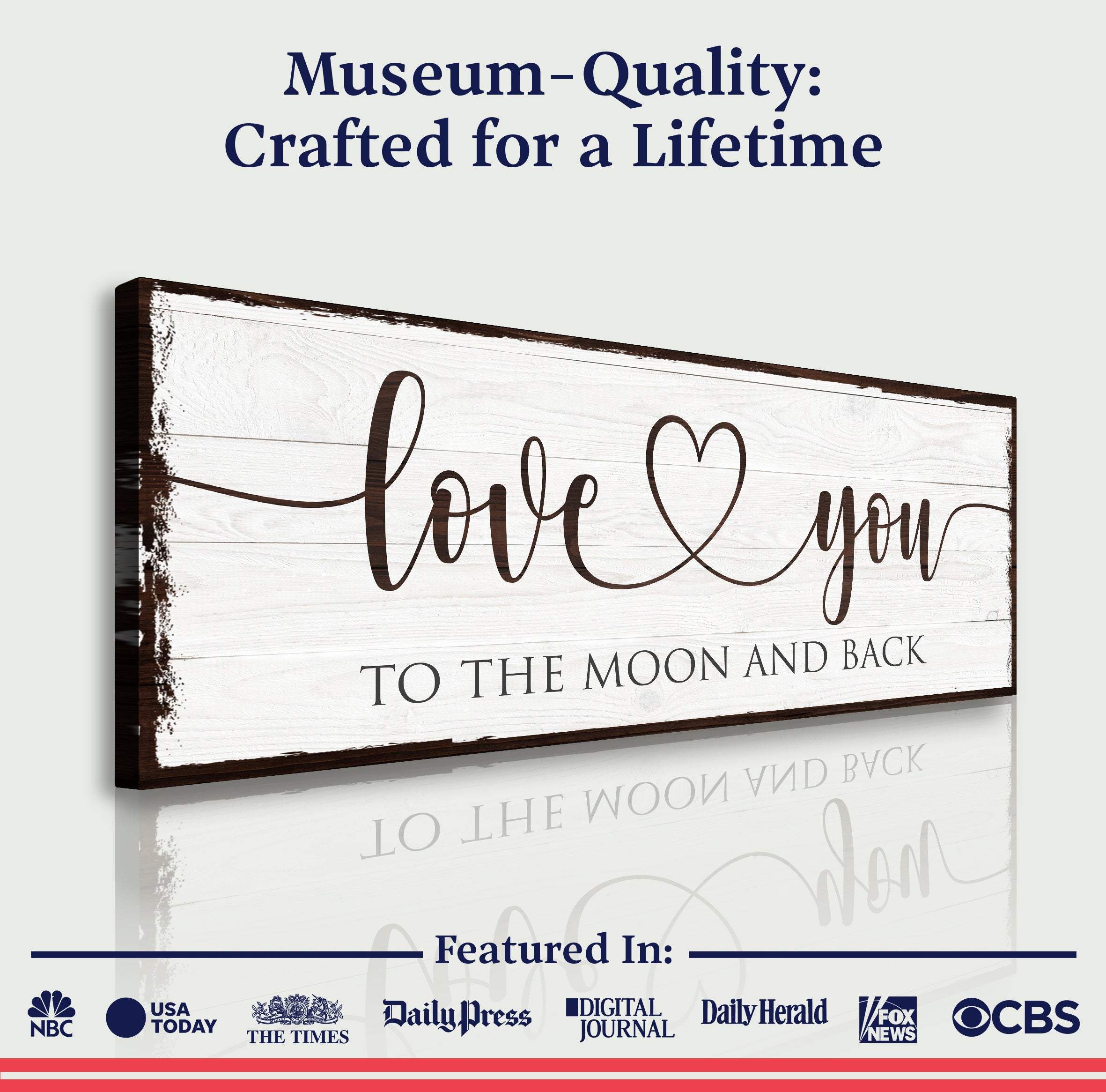 Love You To The Moon And Back Sign - Image 4