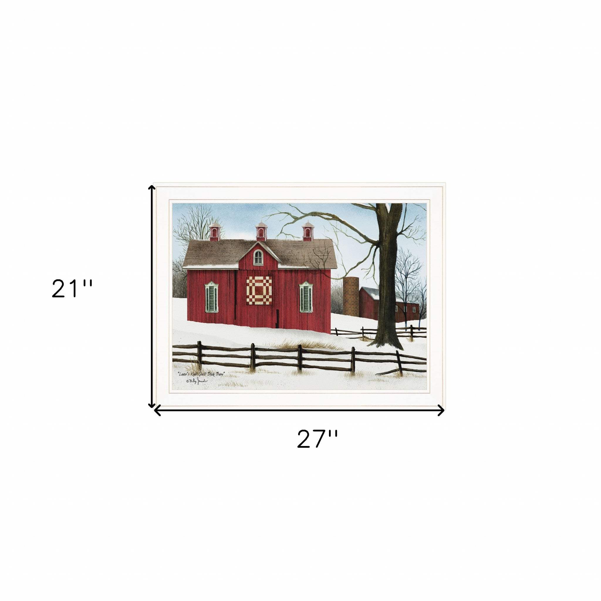 Lovers Knot Quilt Block Barn 3 White Framed Print Wall Art - Image 5