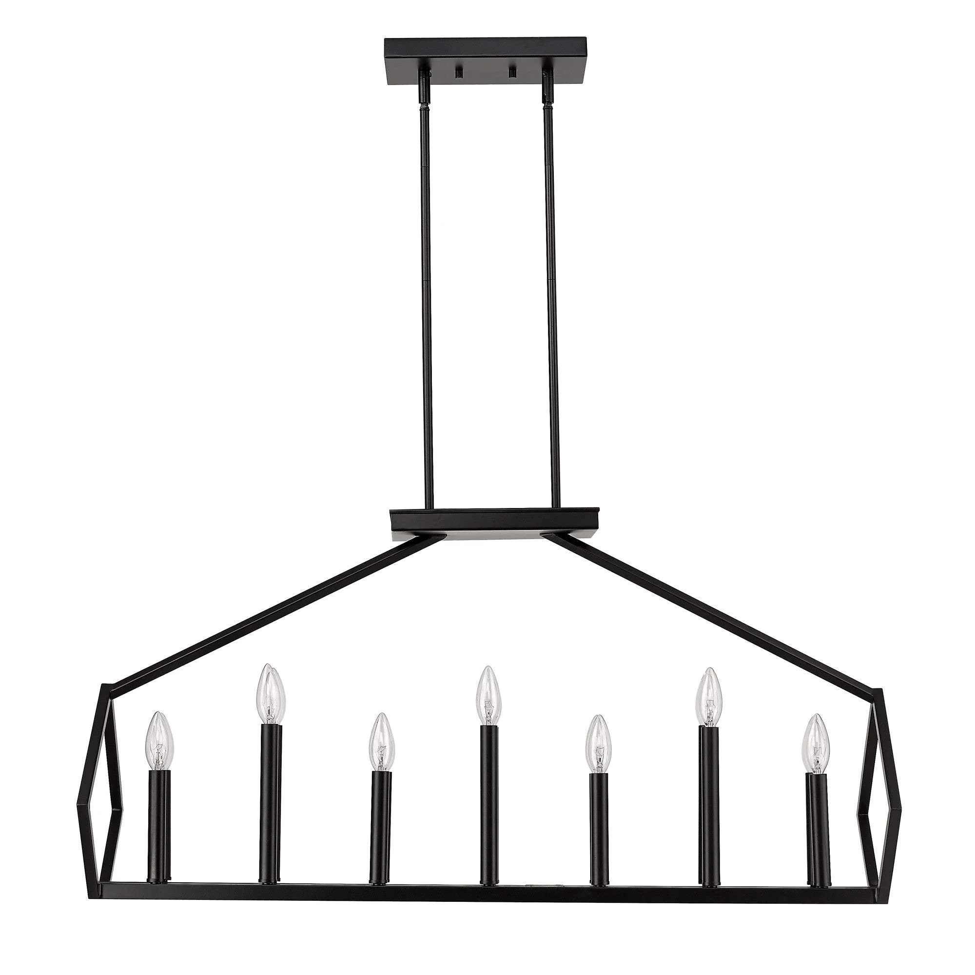 Luca 14-Light Matte Black Island Pendant - Image 4