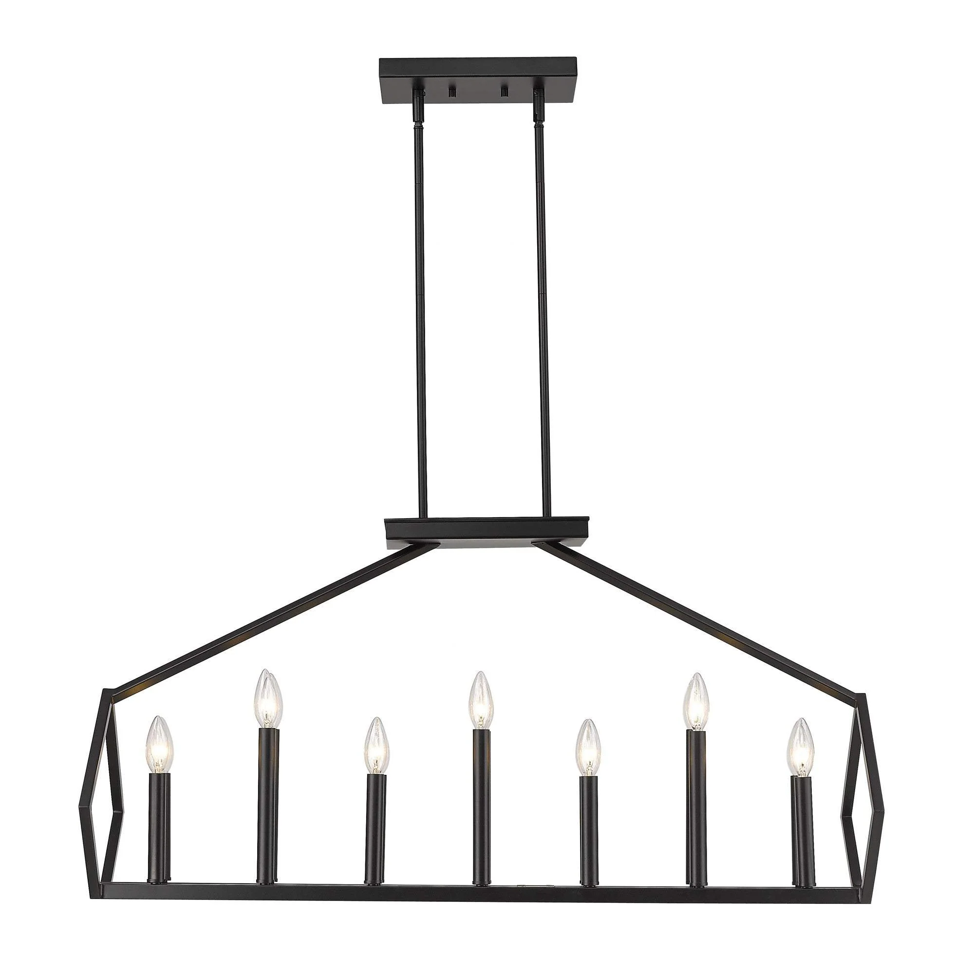Luca 14-Light Matte Black Island Pendant - Image 5