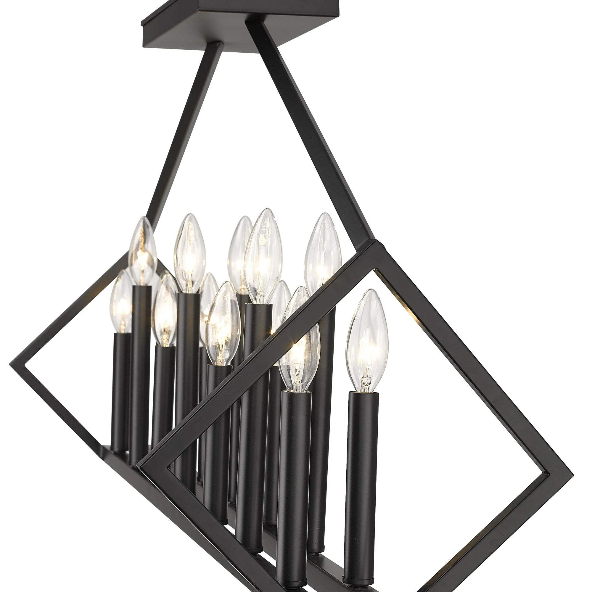 Luca 14-Light Matte Black Island Pendant - Image 6