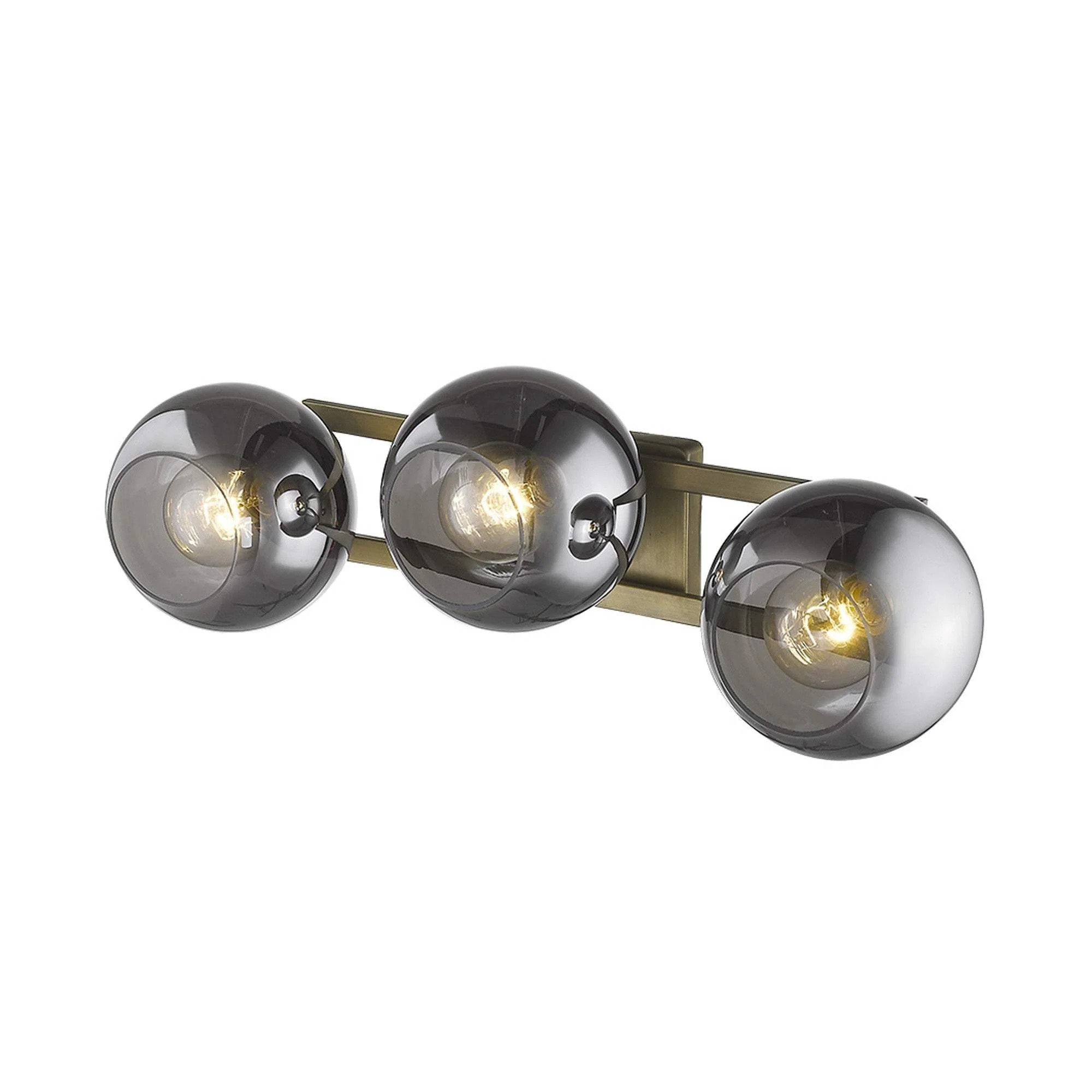 Lunette 3-Light Aged Brass Sconce - Image 2
