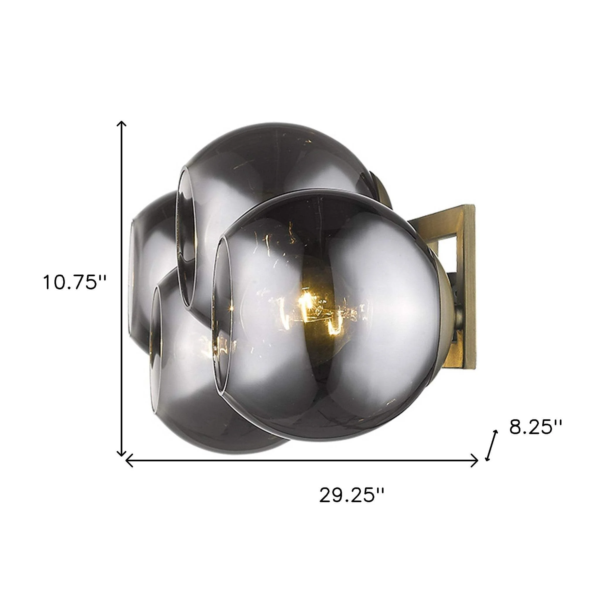 Lunette 4-Light Aged Brass Sconce - Image 9