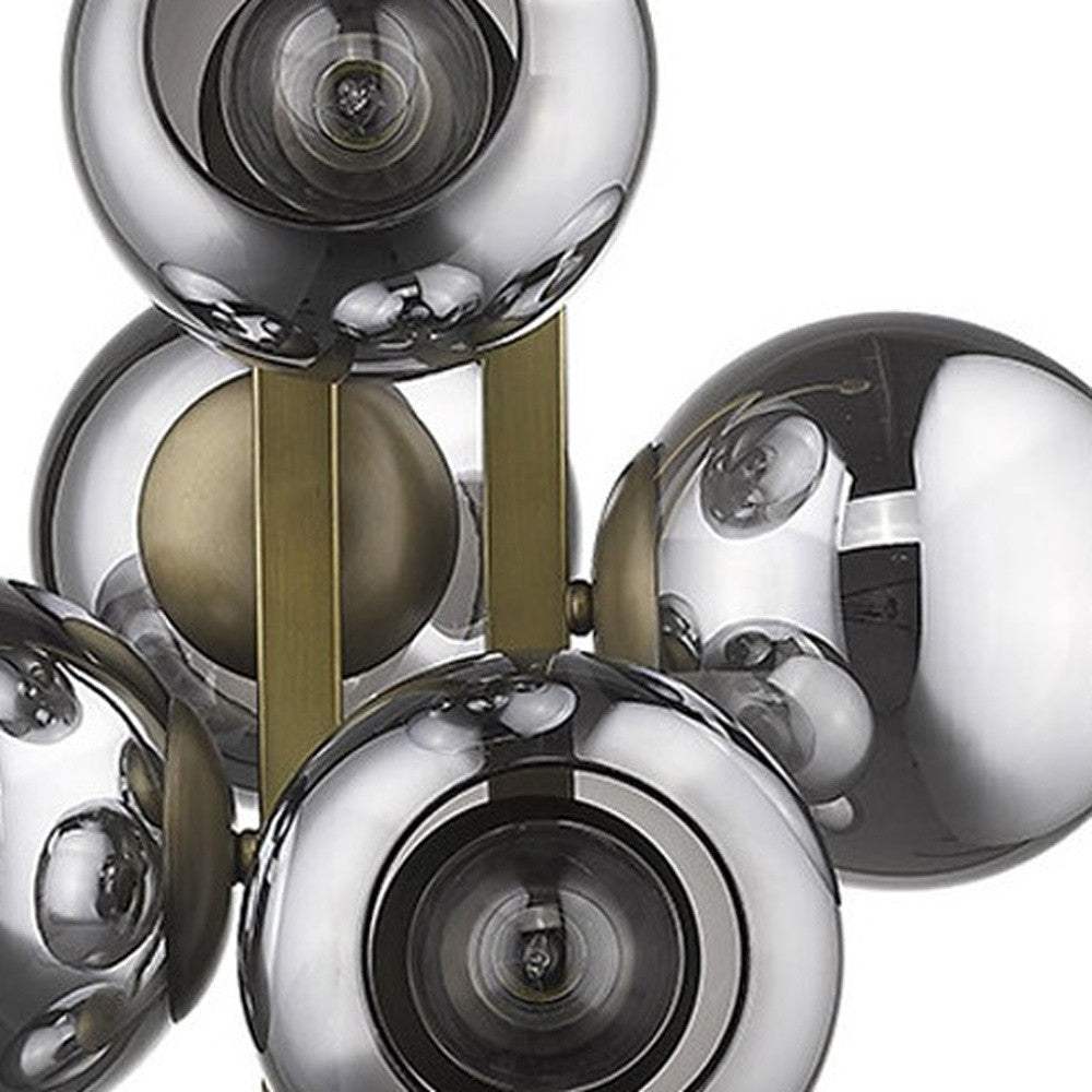 Lunette 6-Light Aged Brass Pendant - Image 6