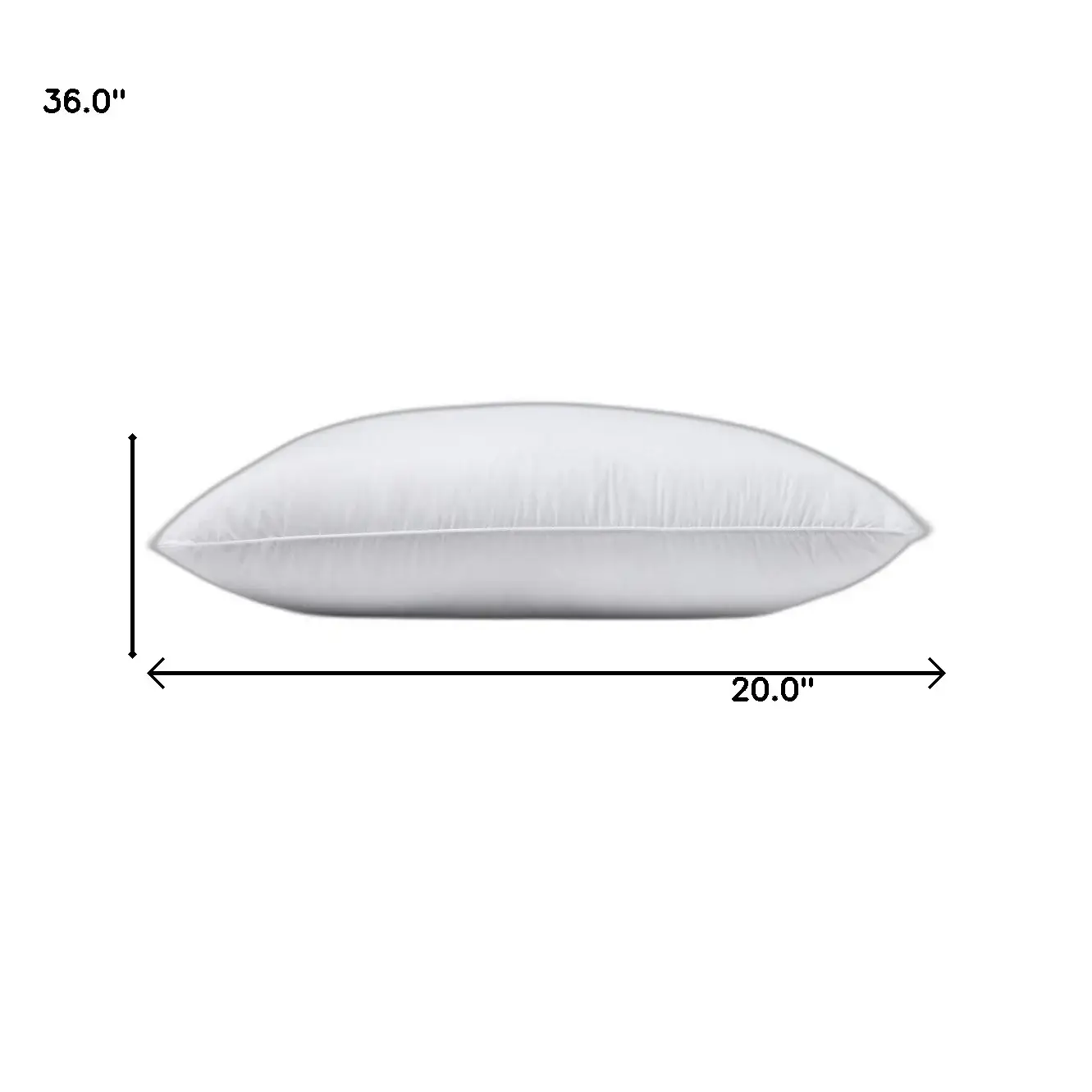 Lux Sateen Down Alternative King Size Firm Pillow - Image 4
