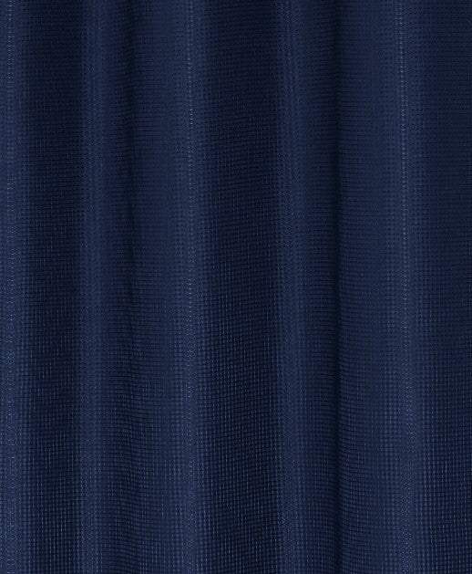 Luxurious Navy Waffle Weave Shower Curtain - Image 3