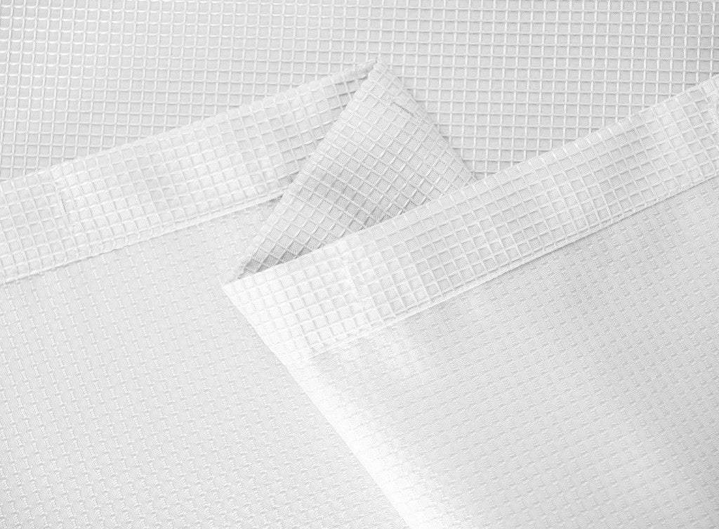 Luxurious White Waffle Weave Shower Curtain - Image 6