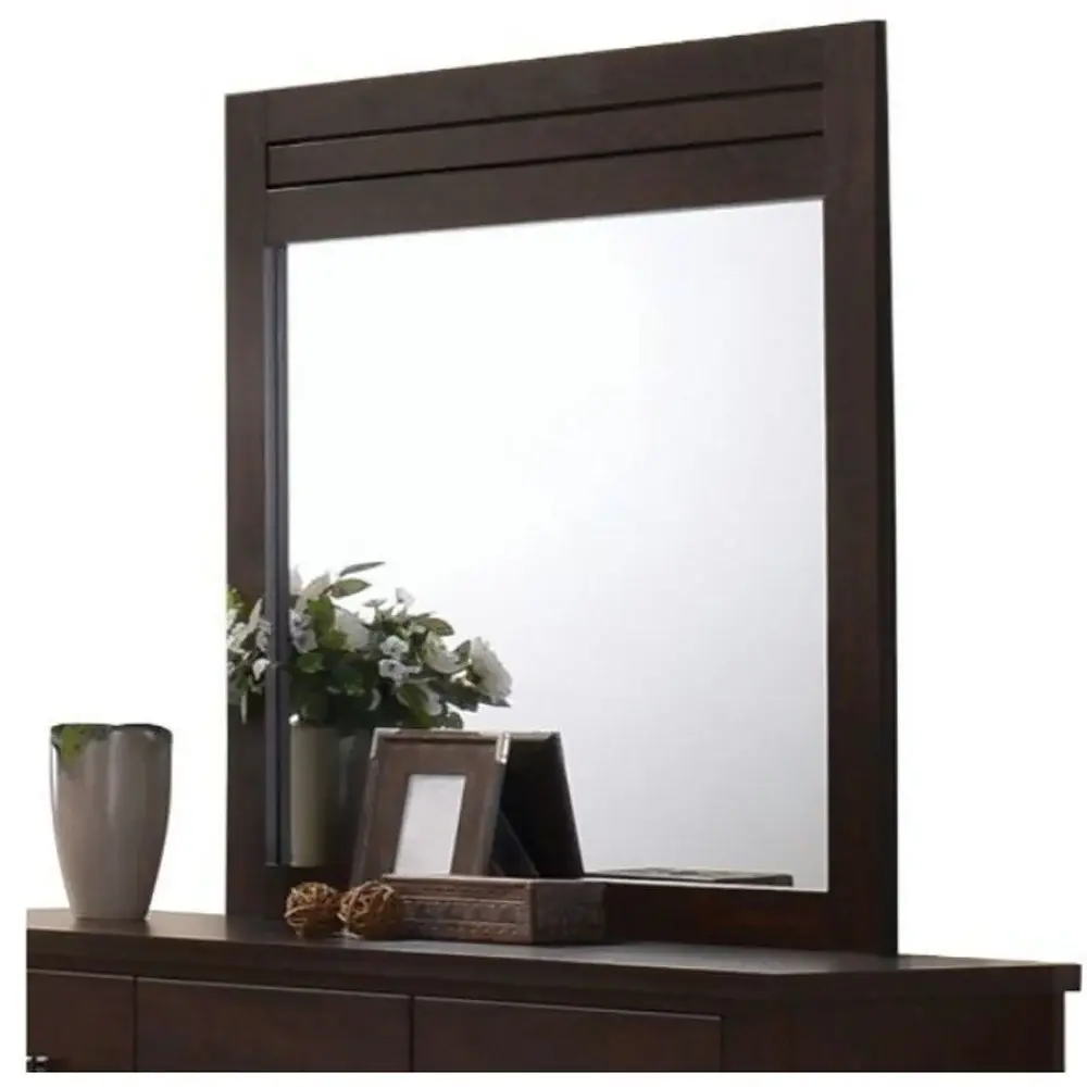 Mahogany Rectangle Dresser Mirror - Image 3