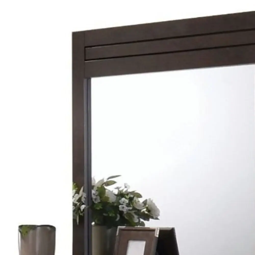 Mahogany Rectangle Dresser Mirror - Image 5