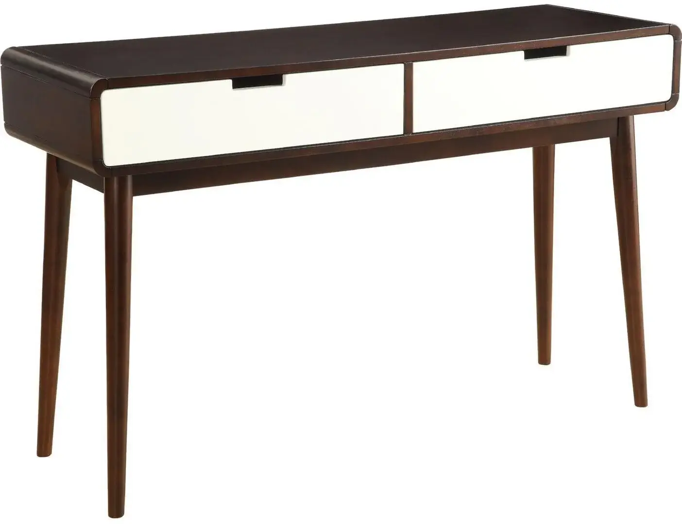 Mahogony And White Double Drawer Console Table - Image 3