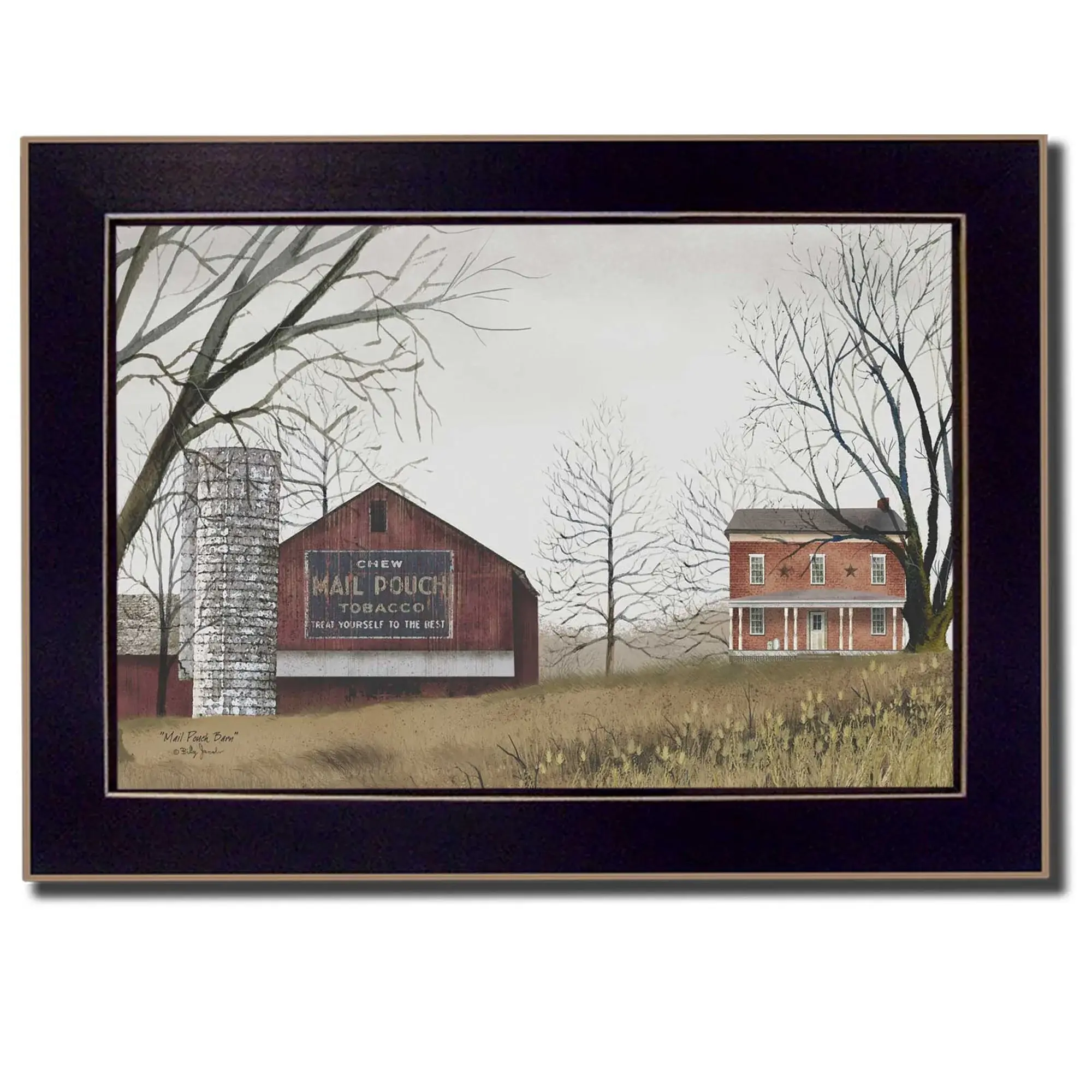Mail Pouch Barn Black Framed Print Wall Art - Image 2