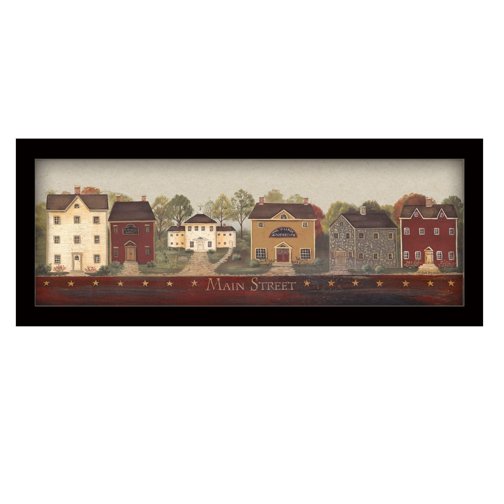Main Street 1 Black Framed Print Wall Art - Image 2