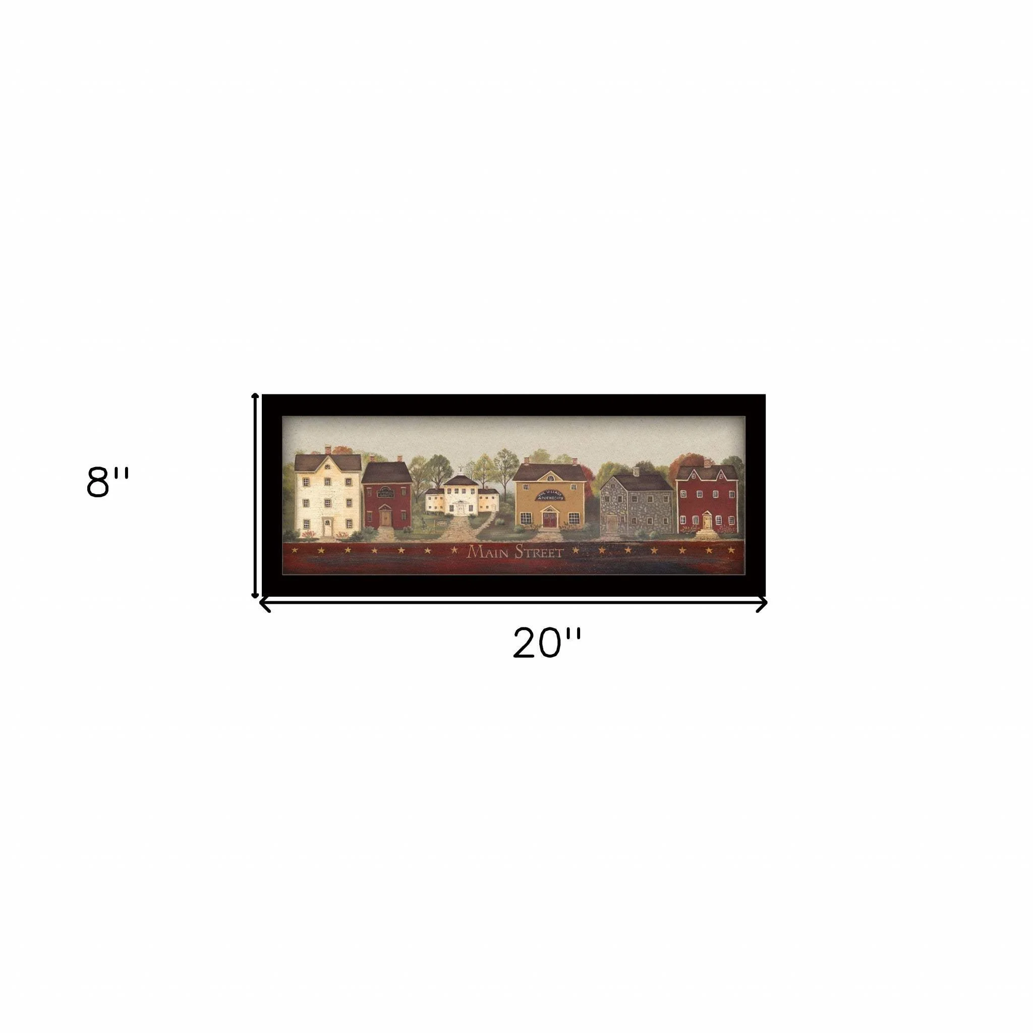 Main Street 1 Black Framed Print Wall Art - Image 5