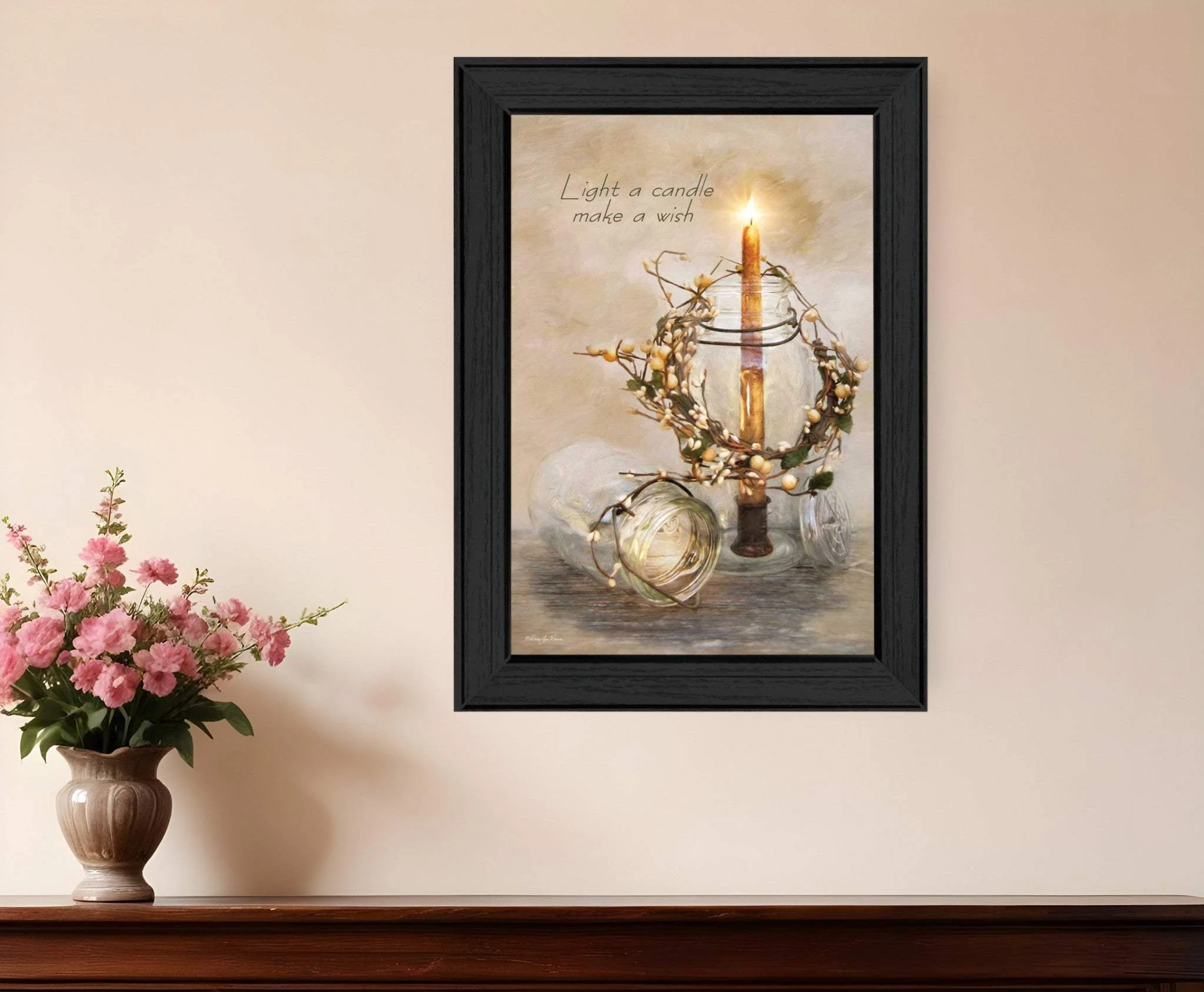 Make A Wish Black Framed Print Wall Art