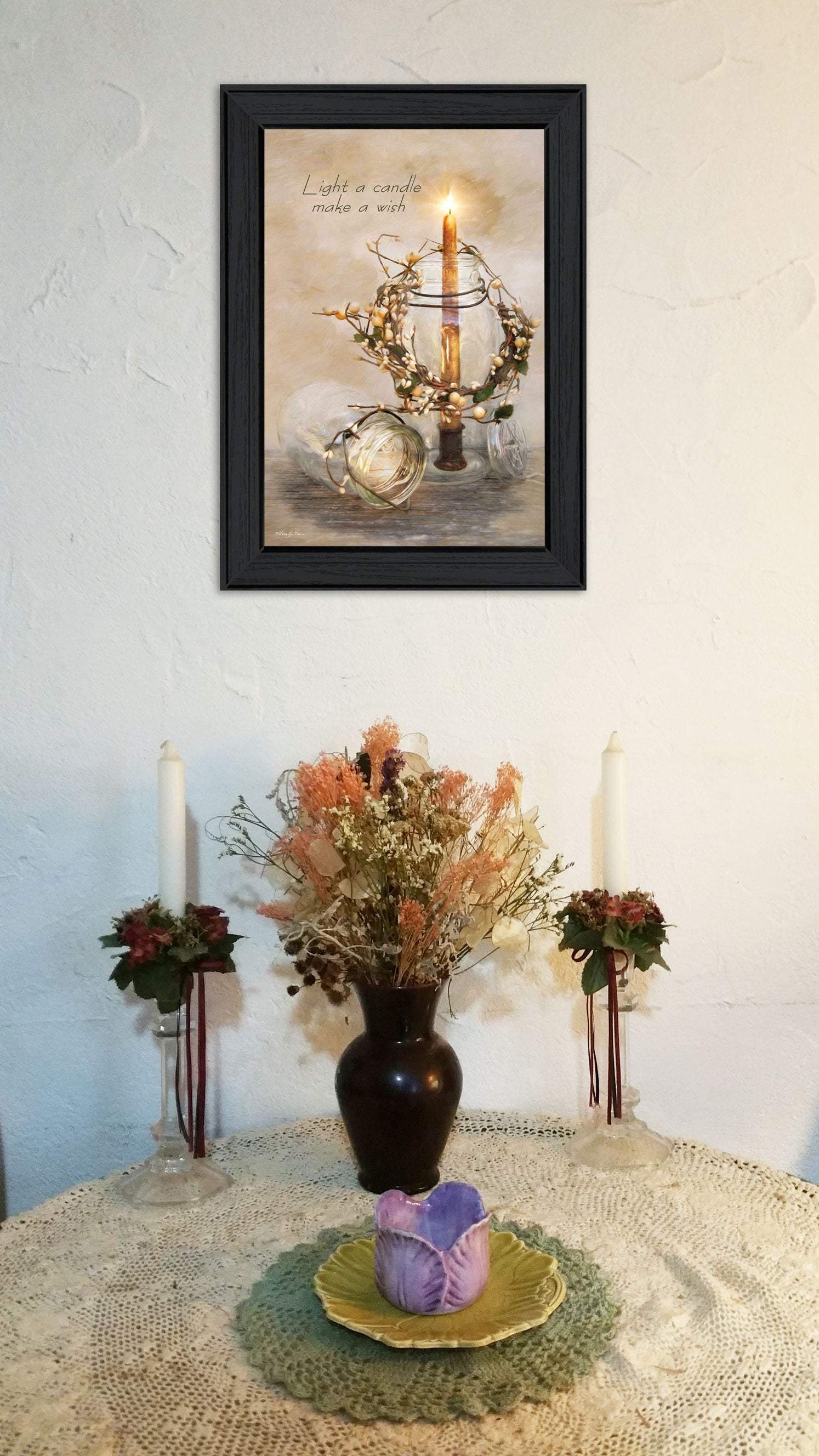 Make A Wish Black Framed Print Wall Art - Image 4