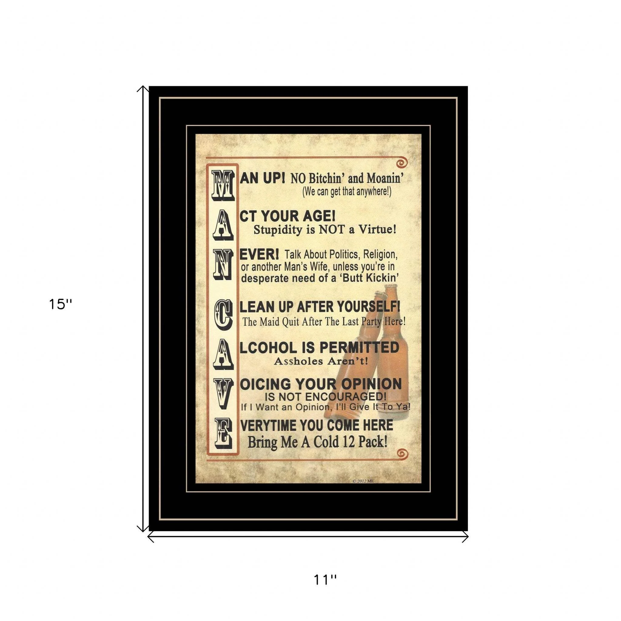 Man Up 1 Black Framed Print Wall Art - Image 5