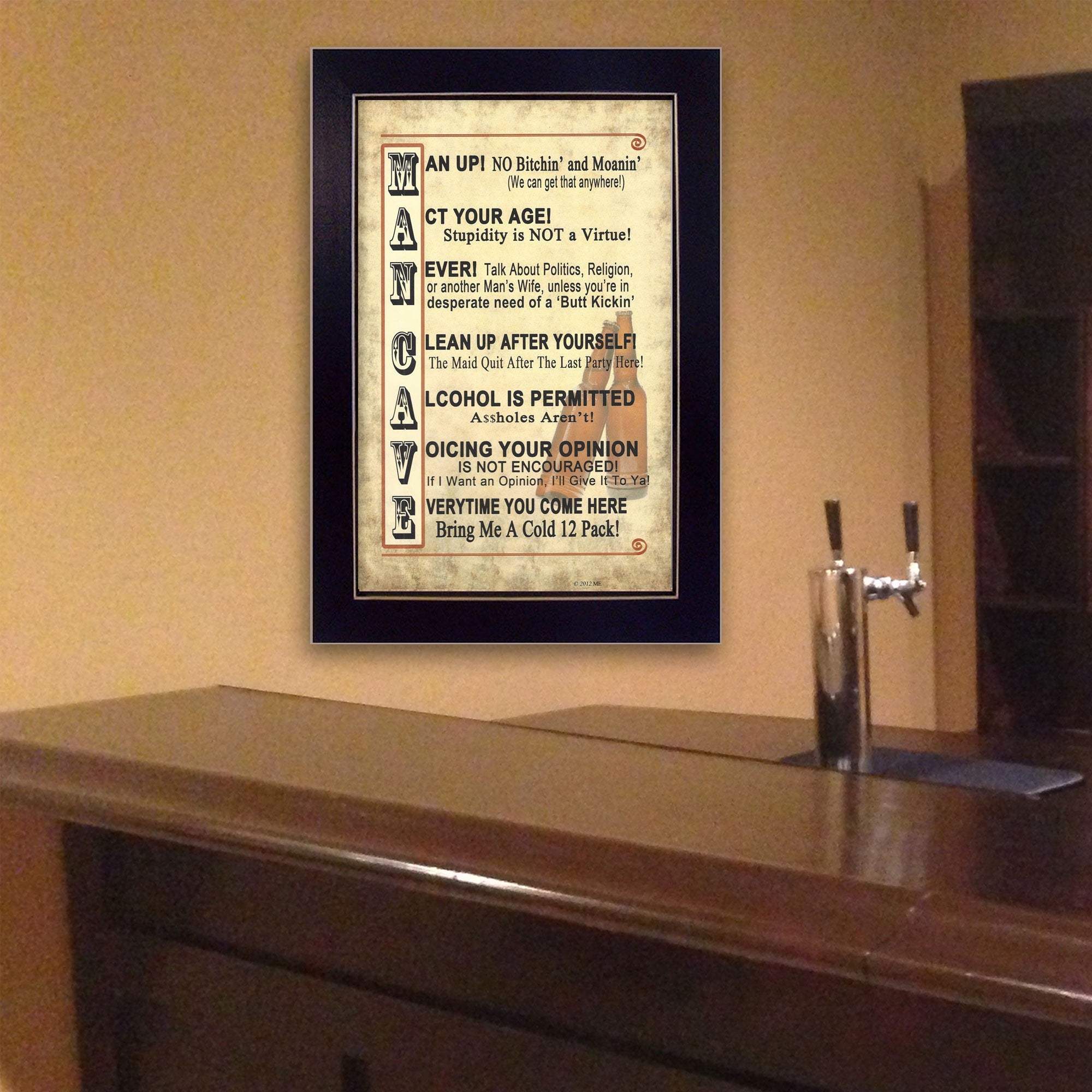 Man Up 2 Black Framed Print Wall Art - Image 4
