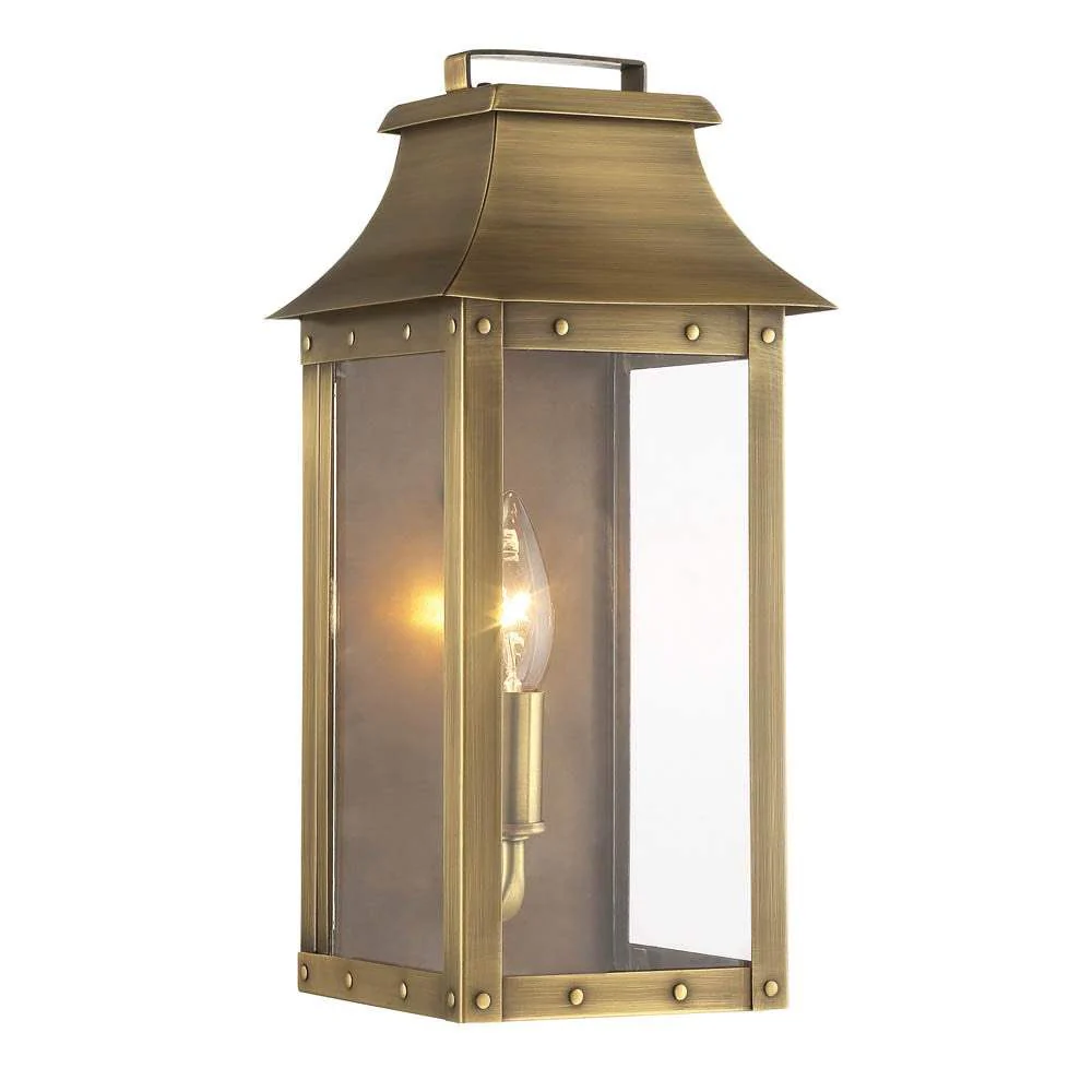 Manchester 1-Light Aged Brass Pocket Wall Light - Image 2