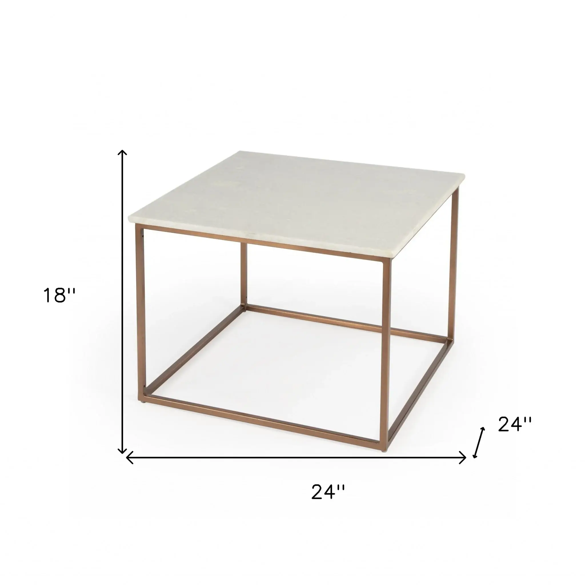 Marble And Metal Coffee Table - Image 7