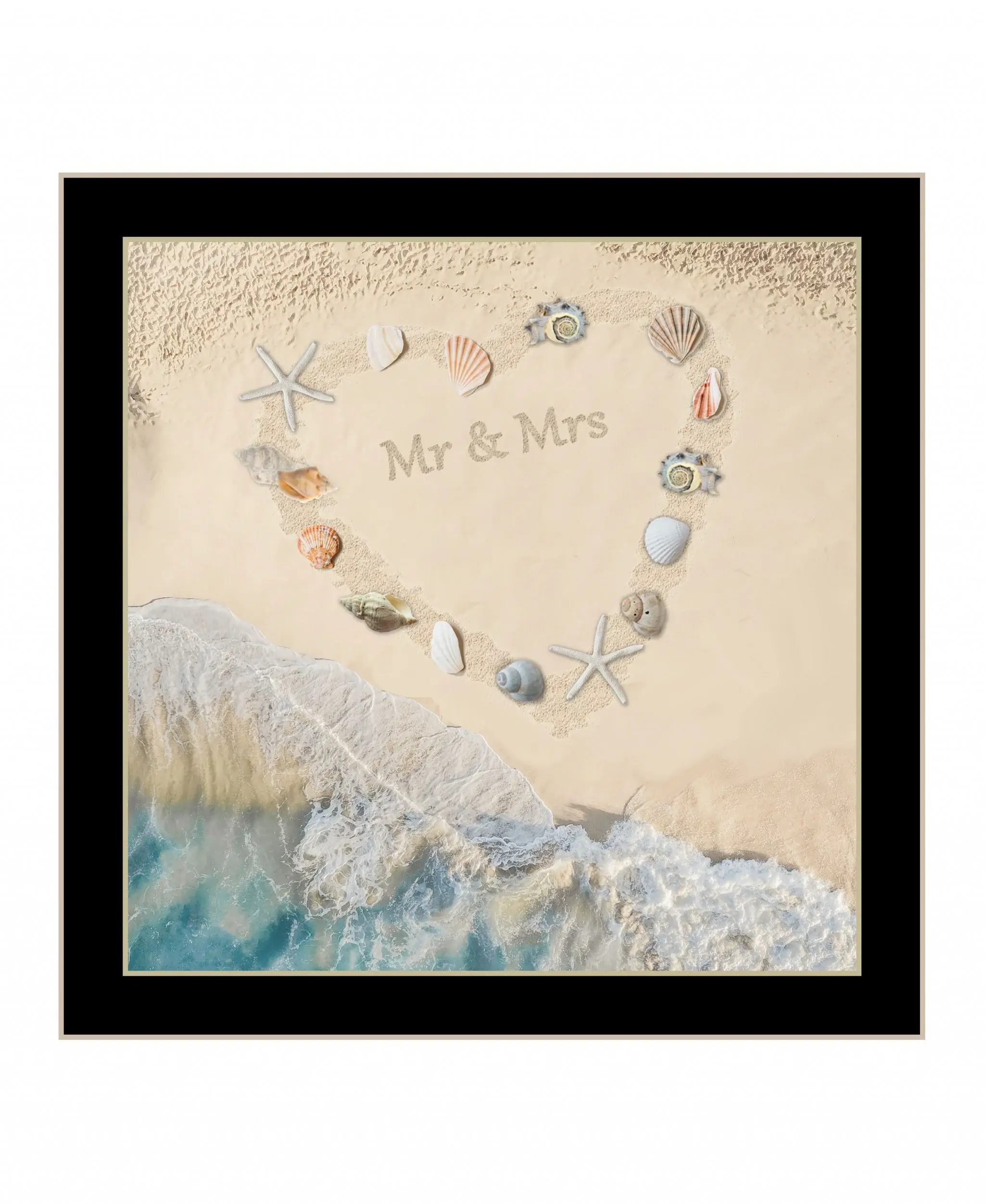 Marriage is a Beach 1 Black Framed Print Wall Art - Image 2