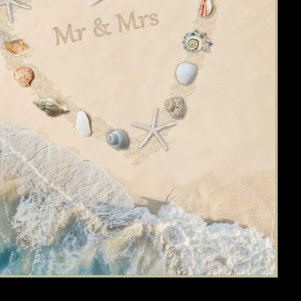 Marriage is a Beach 1 Black Framed Print Wall Art - Image 4