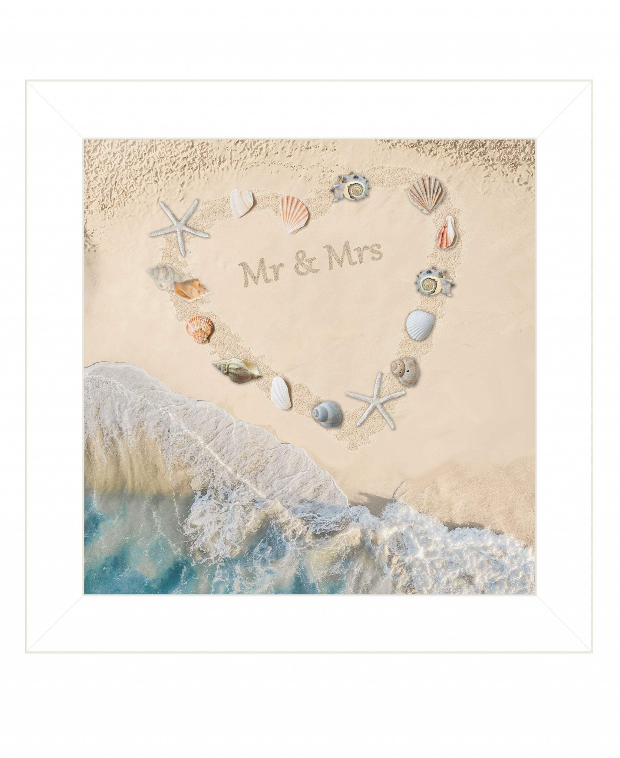Marriage is a Beach 2 White Framed Print Wall Art - Image 2
