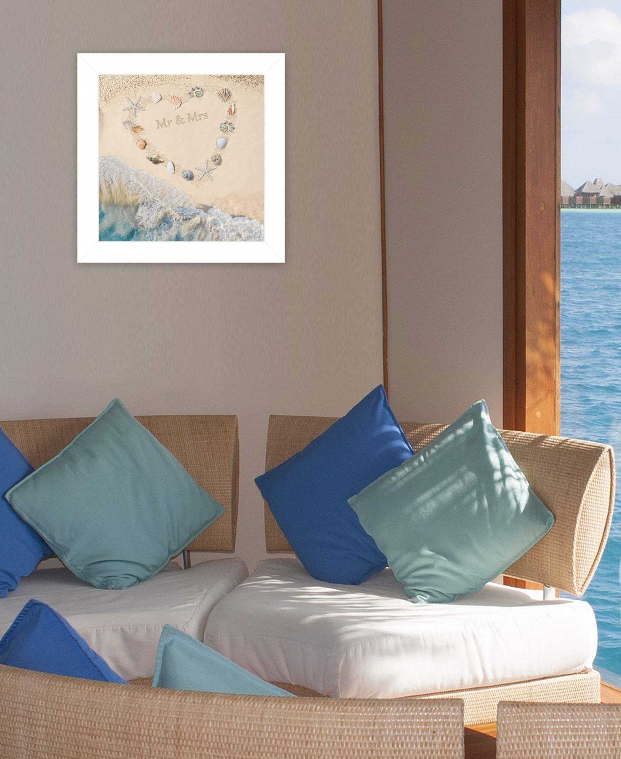 Marriage is a Beach 2 White Framed Print Wall Art - Image 5