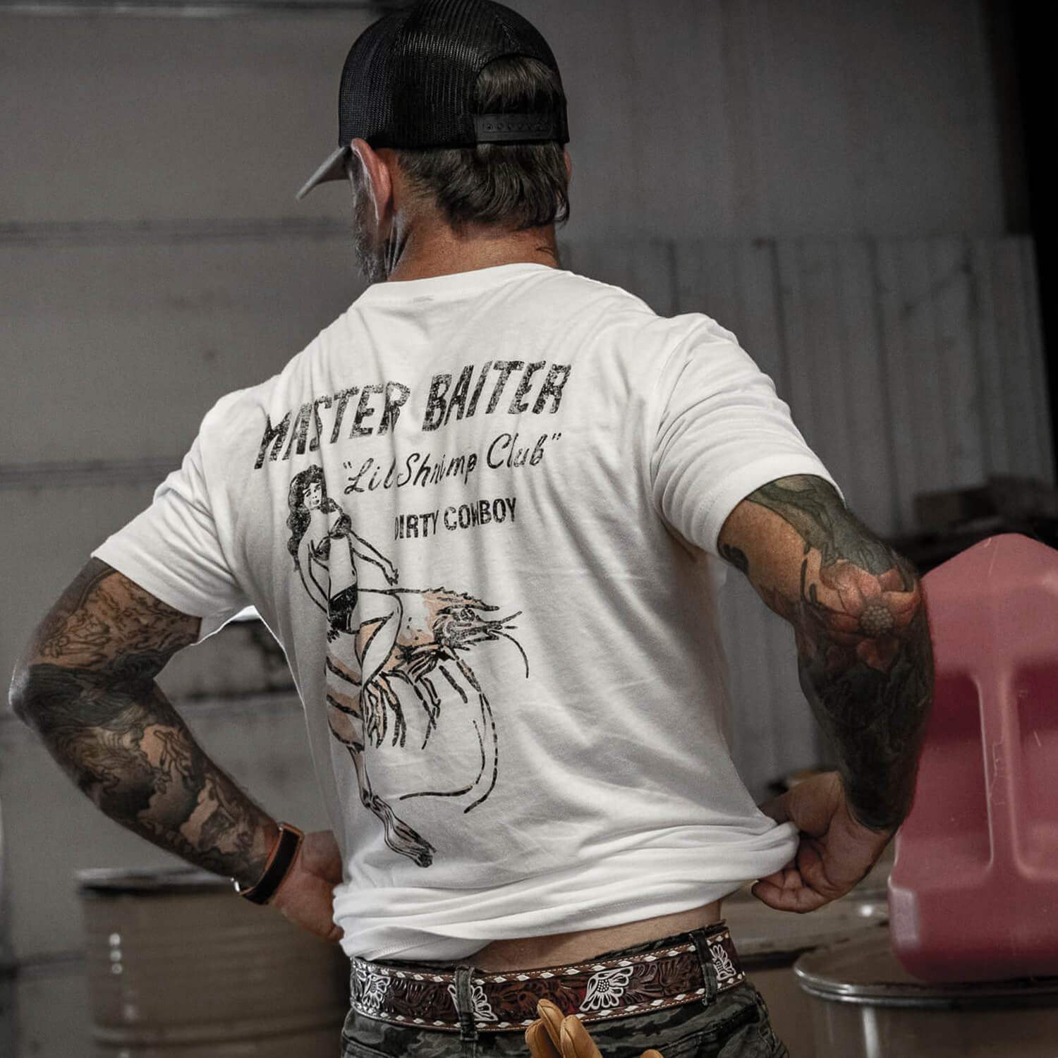 Master Baiter "Lil Shrimp Club" Men's T-Shirt - Image 10