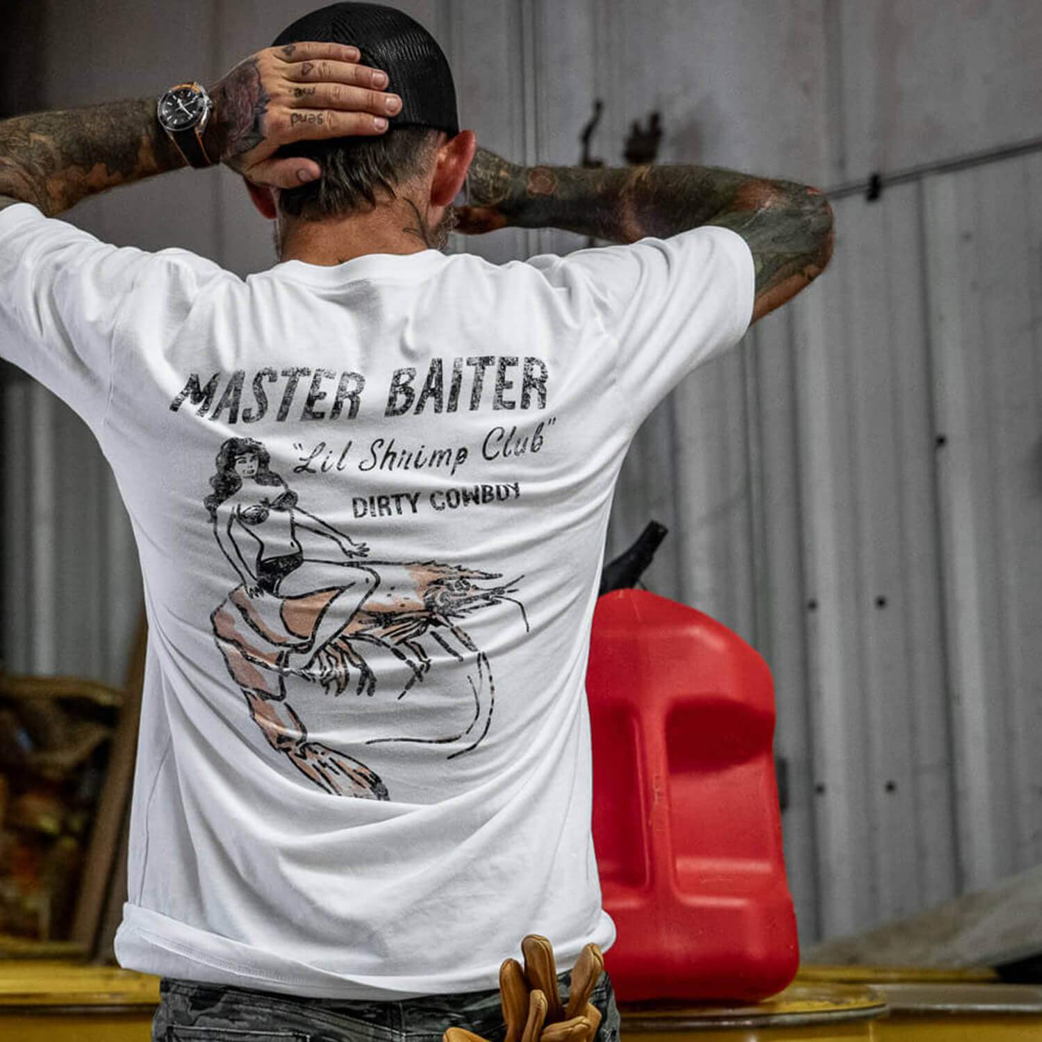 Master Baiter "Lil Shrimp Club" Men's T-Shirt - Image 5