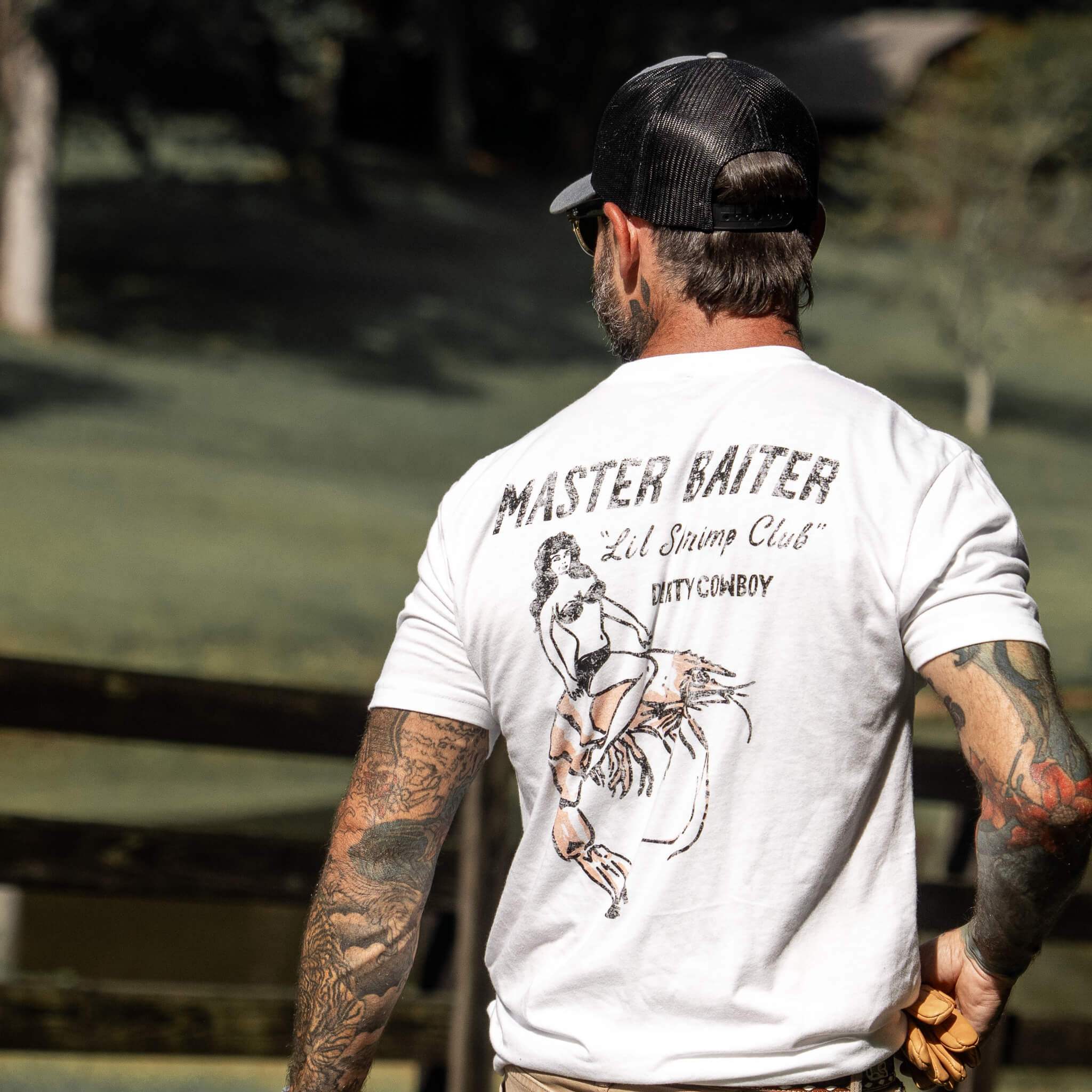 Master Baiter "Lil Shrimp Club" Men's T-Shirt - Image 7