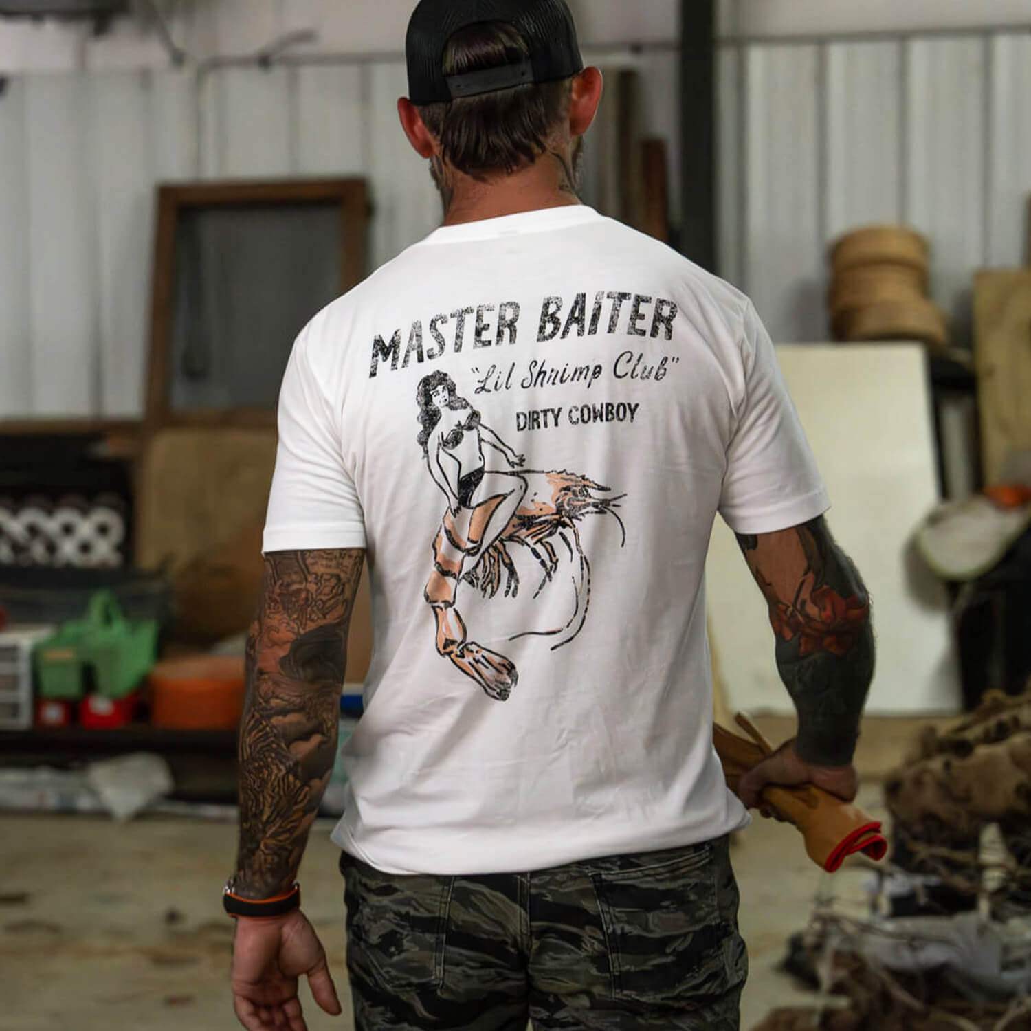 Master Baiter "Lil Shrimp Club" Men's T-Shirt - Image 9