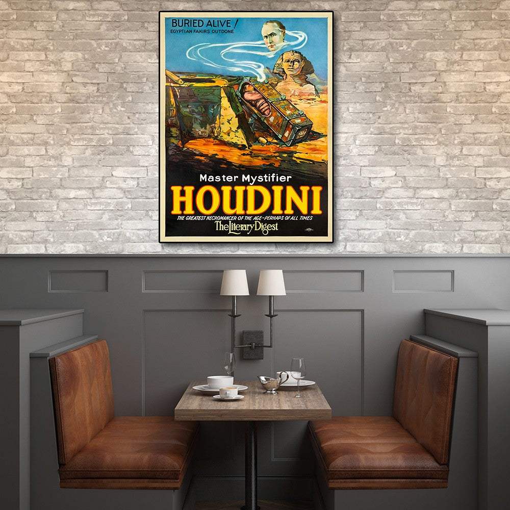 Master Mystifier Houdini Vintage Magic Unframed Print Wall Art - Image 4