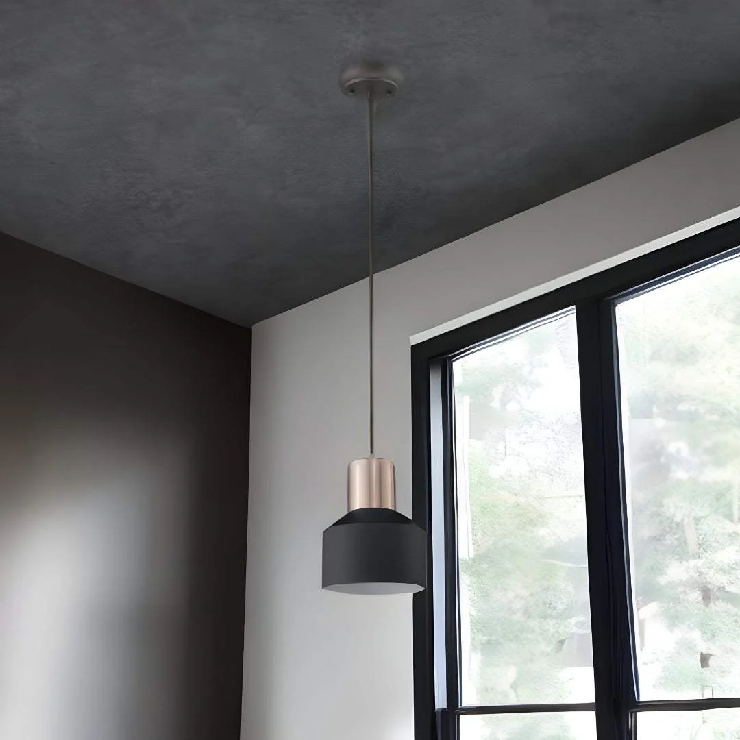 Matte Black and Rose Gold Pendant Hanging Light - Image 7