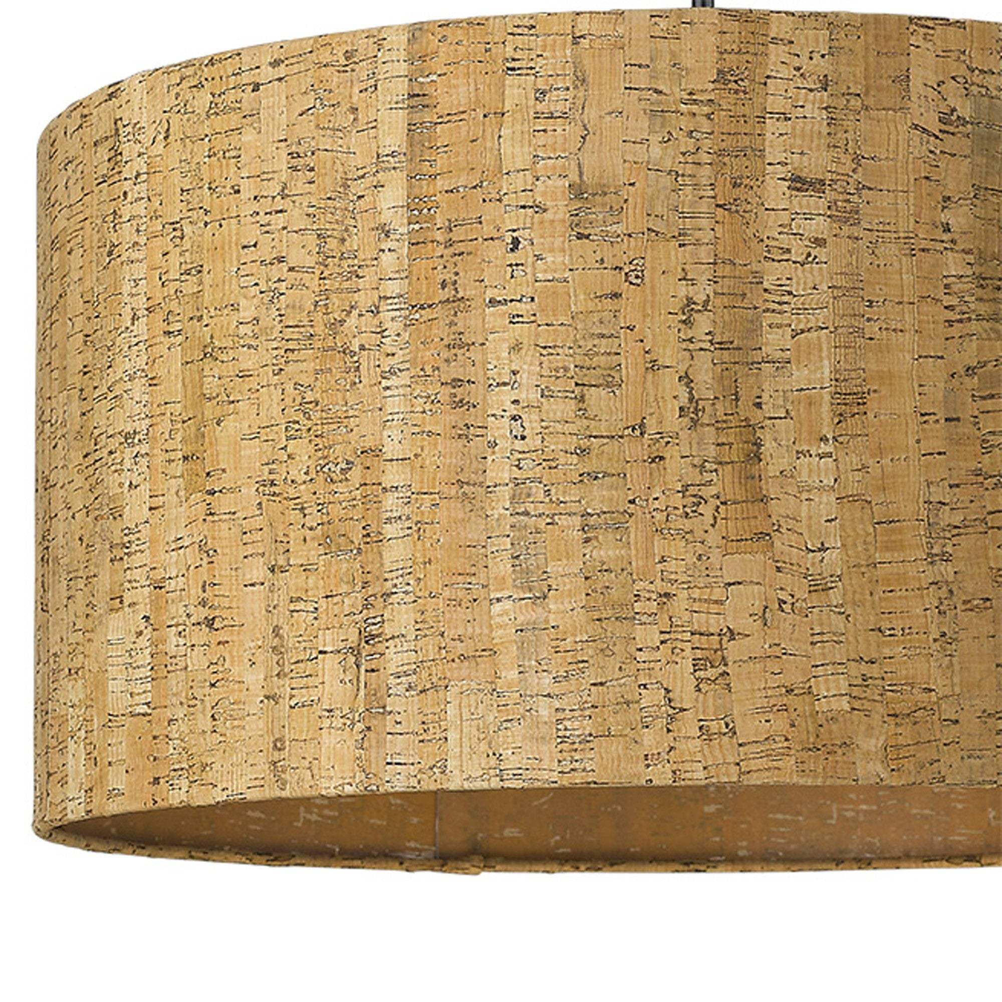 Matte Black Cork Shade Modern One Light Hanging Pendent Lamp - Image 5
