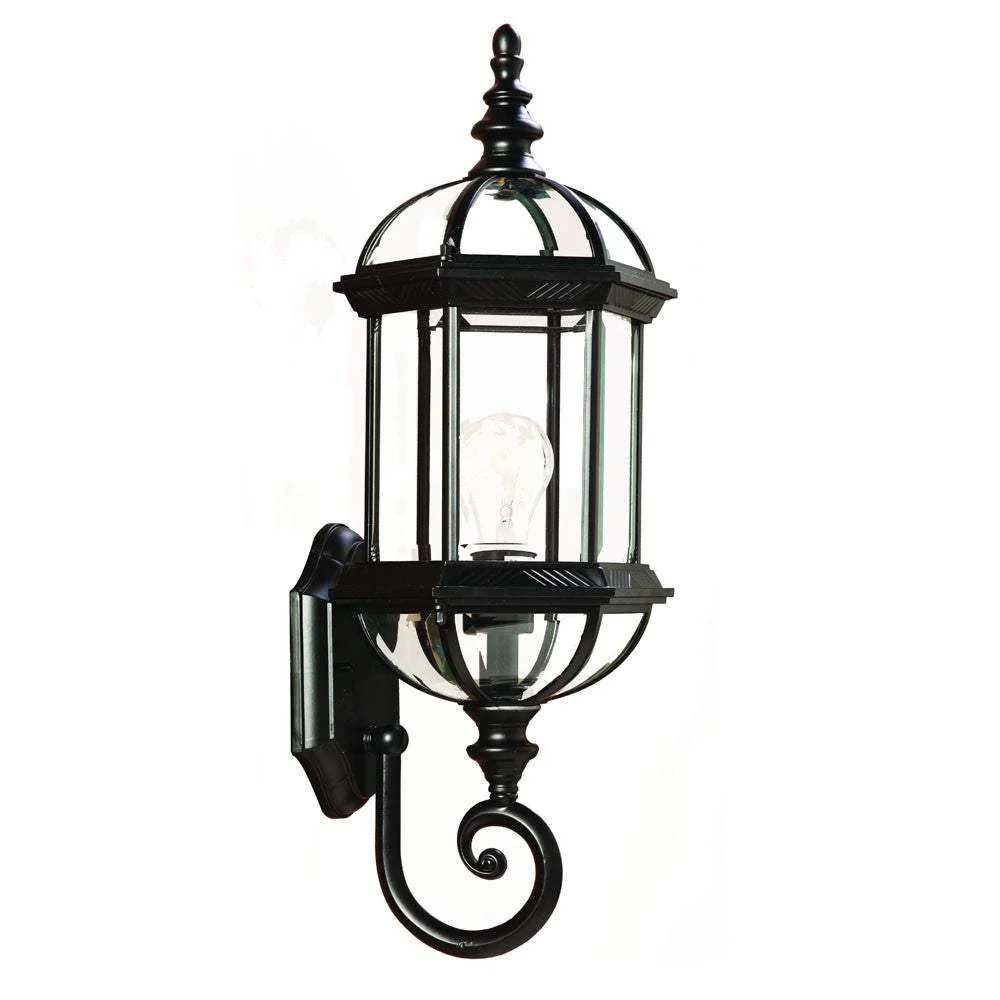 Matte Black Cylindrical Lantern Wall Light - Image 3