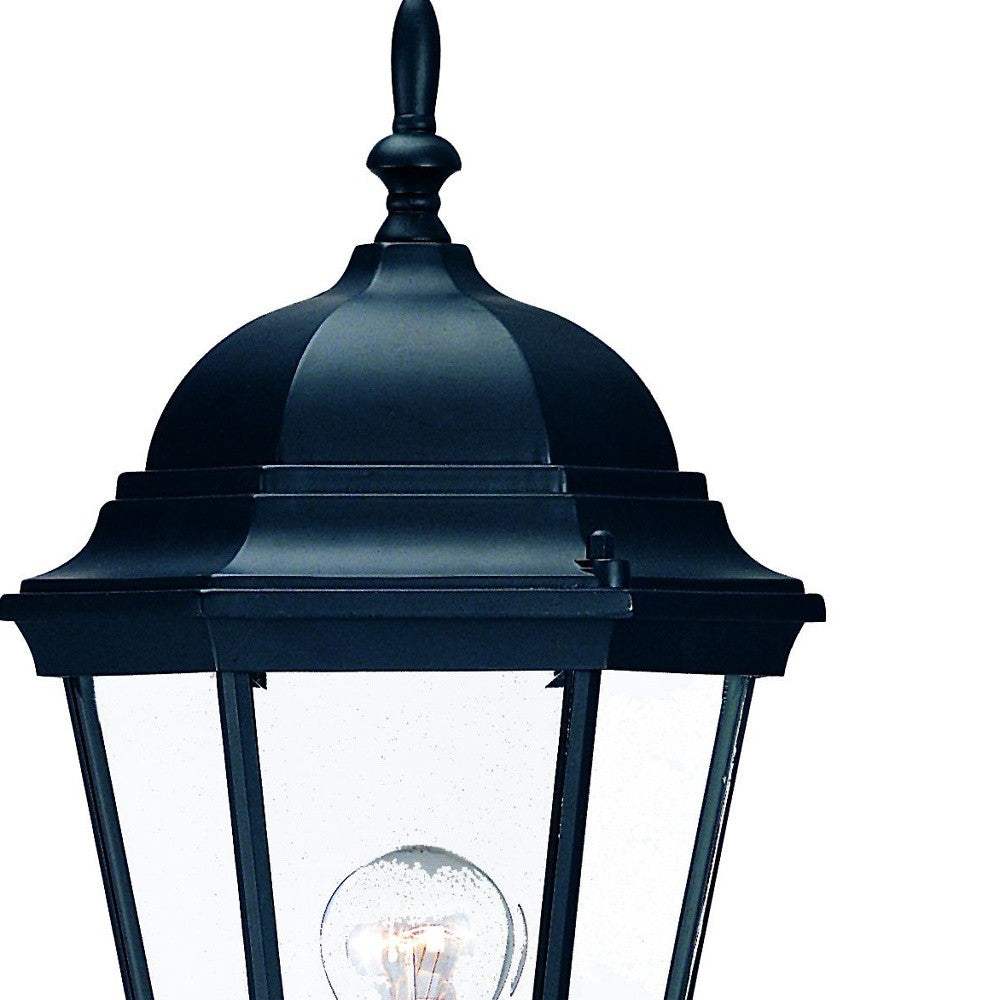 Matte Black Domed Glass Lantern Wall Light - Image 4