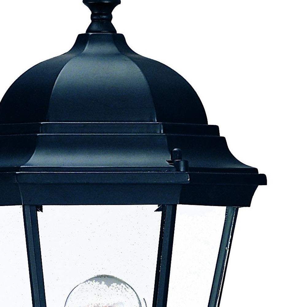 Matte Black Domed Glass Lantern Wall Light - Image 5