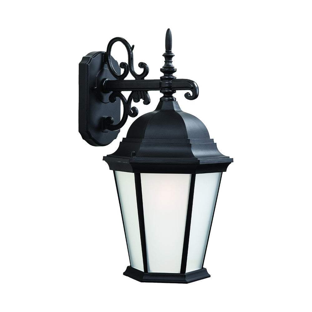 Matte Black Domed Hanging Lantern Wall Light - Image 3