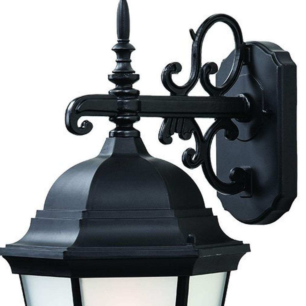 Matte Black Domed Hanging Lantern Wall Light - Image 4